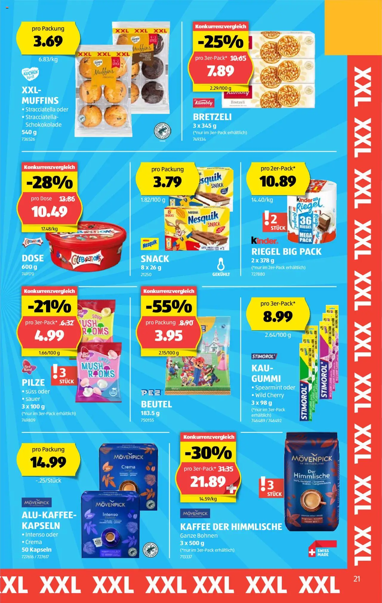 Aldi Aktionen ab 14.08.2025 | Seite: 21 | Produkte: Celebrations, Kaffee
