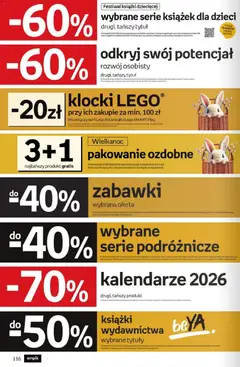 Pogląd oferty "Empik promocje" - ważna od 11.03.2026 | Strona: 116 | Produkty: Lego, Klocki Lego, Książki