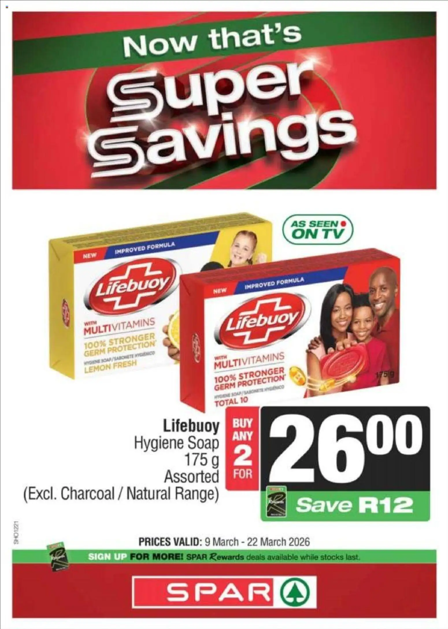 New Spar catalogue – valid from 09.03.2026 | Page: 5 | Products: TV, Multivitamins, Soap, Lemon