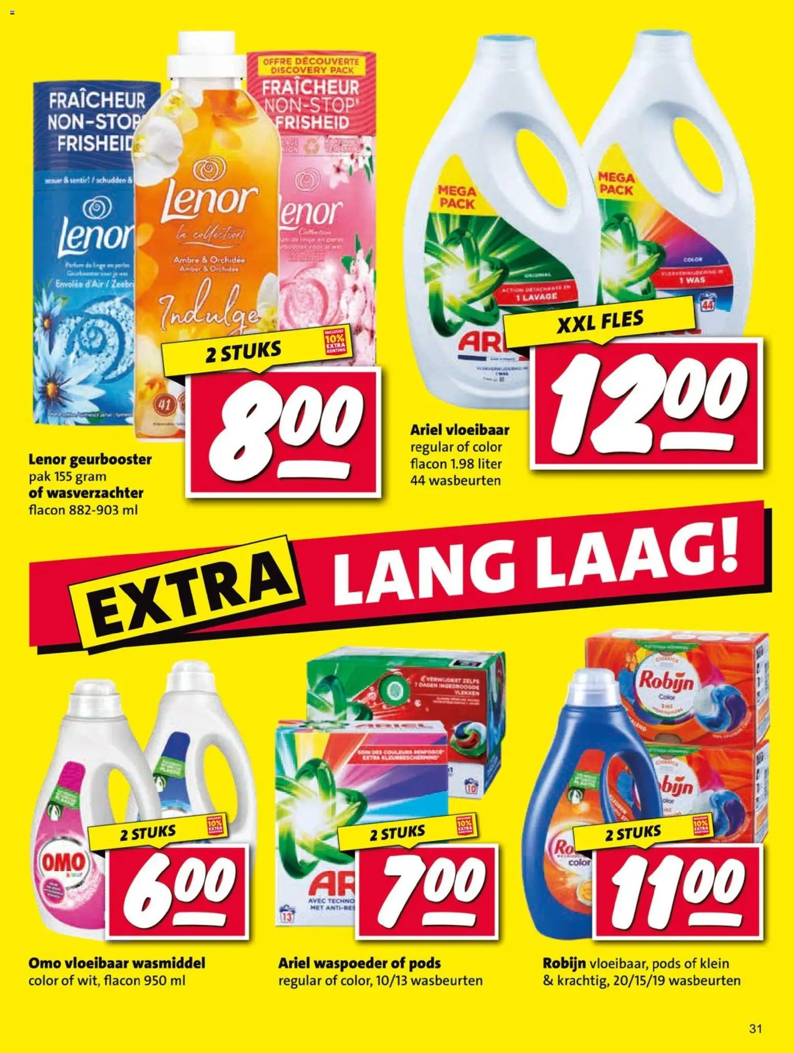 {H1} | Pagina: 31 | Producten: Wasmiddel, Wasverzachter, Fles, La