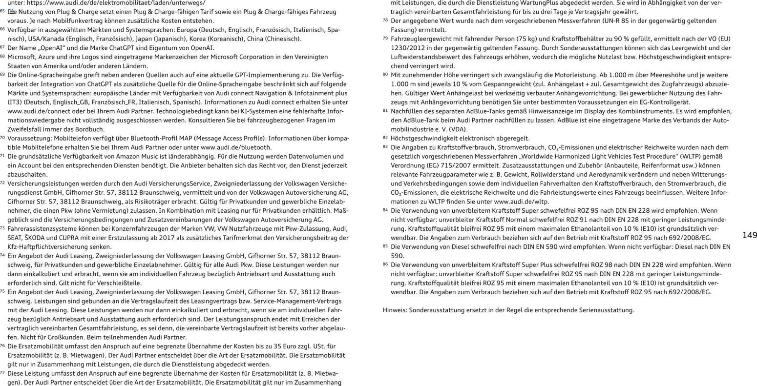 Audi Q8 – gültig ab 06.11.2025 | Seite: 149 | Produkte: Navigation