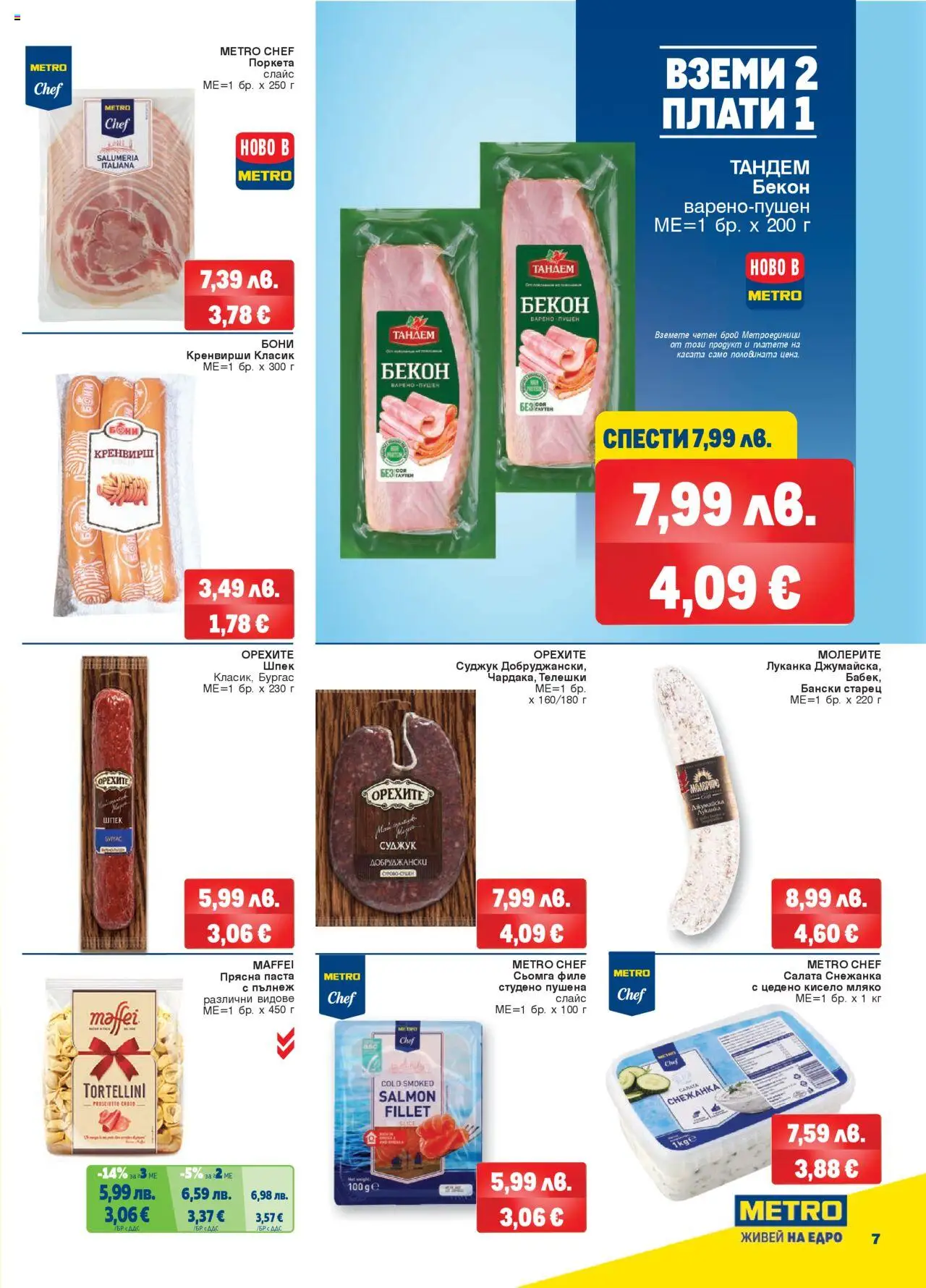  | Страница: 7 | Продукти: Кисело мляко, Мляко, Кренвирши, Снежанка