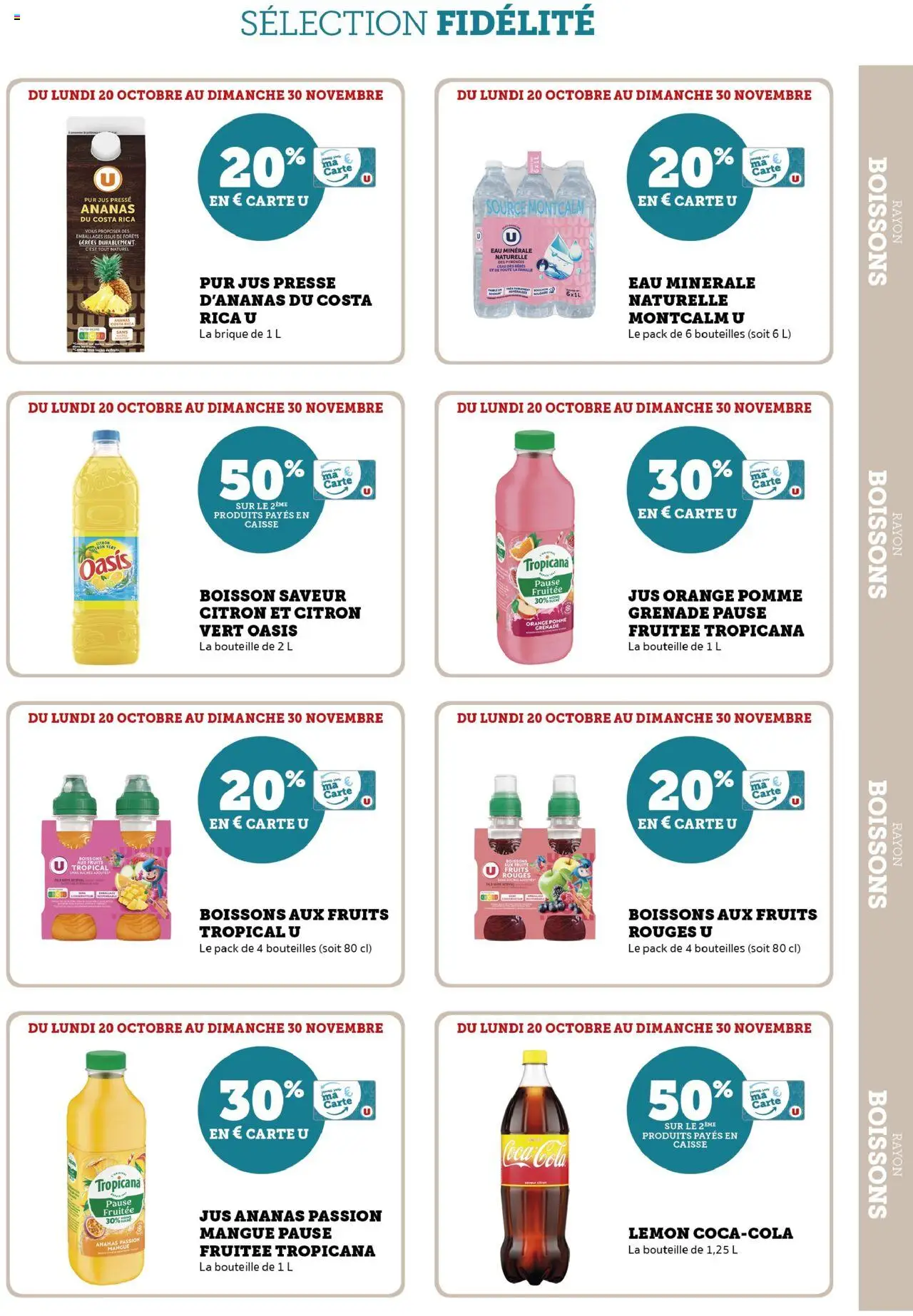 {H1} | Page: 35 | Produits: Pomme, Eau minérale naturelle, Coca cola, Jus