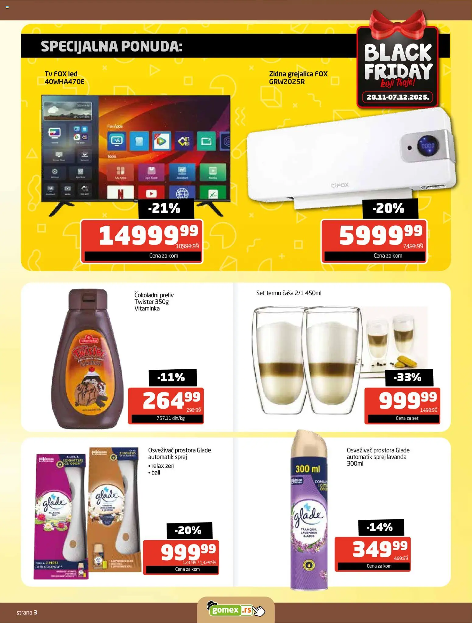 Gomex katalog - važi od 24.11.2025 | Strana: 3 | Proizvode: Osvezivac prostora, Grejalica