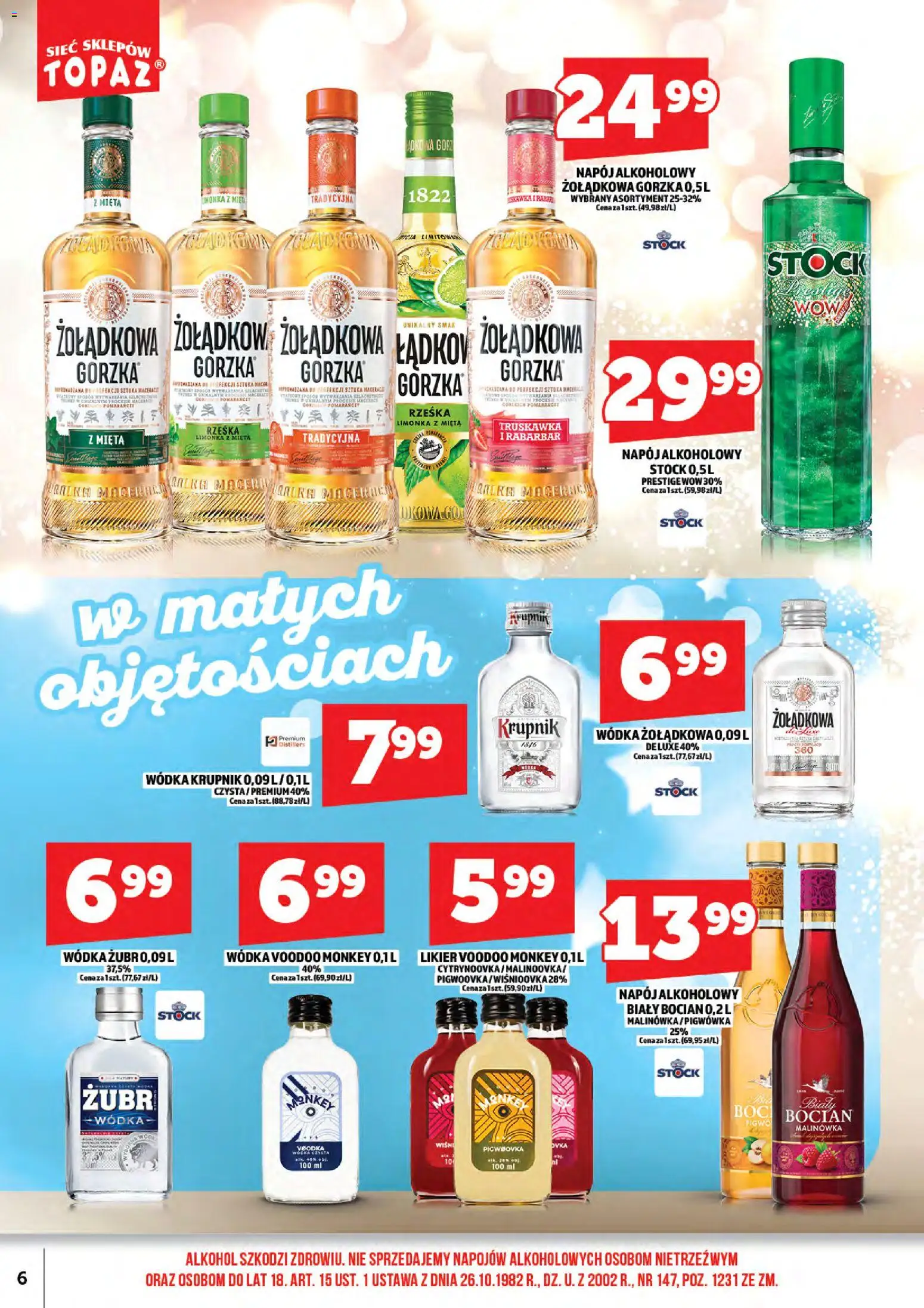 Topaz gazetka alkoholowa od 01.05.2026 | Strona: 8 | Produkty: Limonka, Mięta, Alkohol, Wódka