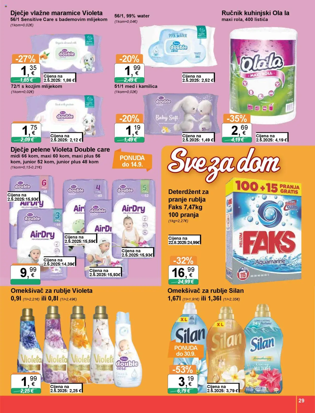 KTC katalog | vrijedi od 04.09.2025 | Stranica: 29 | Proizvodi: Faks, Med, Deterdžent, Ručnik