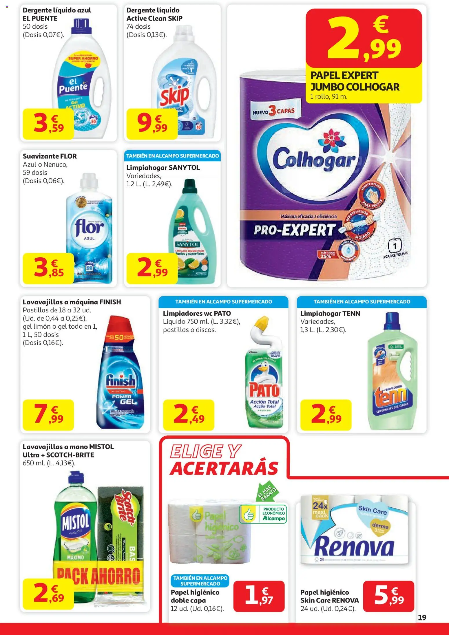 Alcampo - HG Unico Madrid │ válido desde el 29.12.2025 | Página: 19 | Productos: Detergente, Πρίζες, Suavizante, Lavavajillas