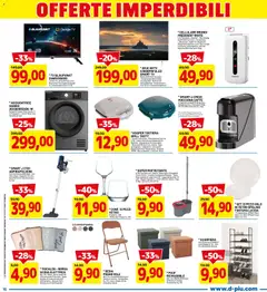 Anteprima del volantino Volantino D Più	 valido a partire dal 27.10.2025 | Pagina: 16 | Prodotti: Tostiera, TV, Secchio, Fotocamera