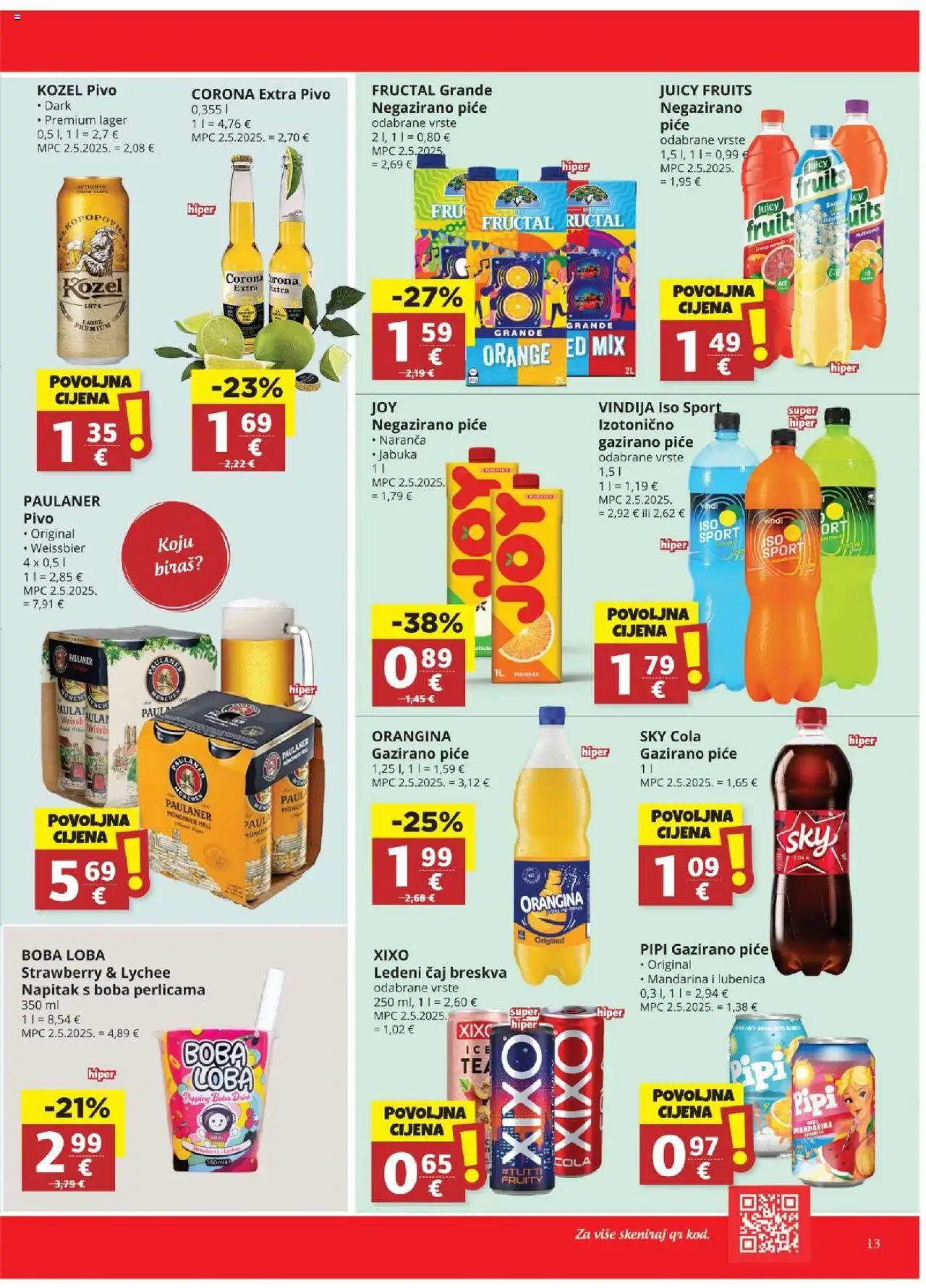 Djelo katalog | vrijedi od 06.08.2025 | Stranica: 13 | Proizvodi: Vindija, Hell, Pivo, Čaj