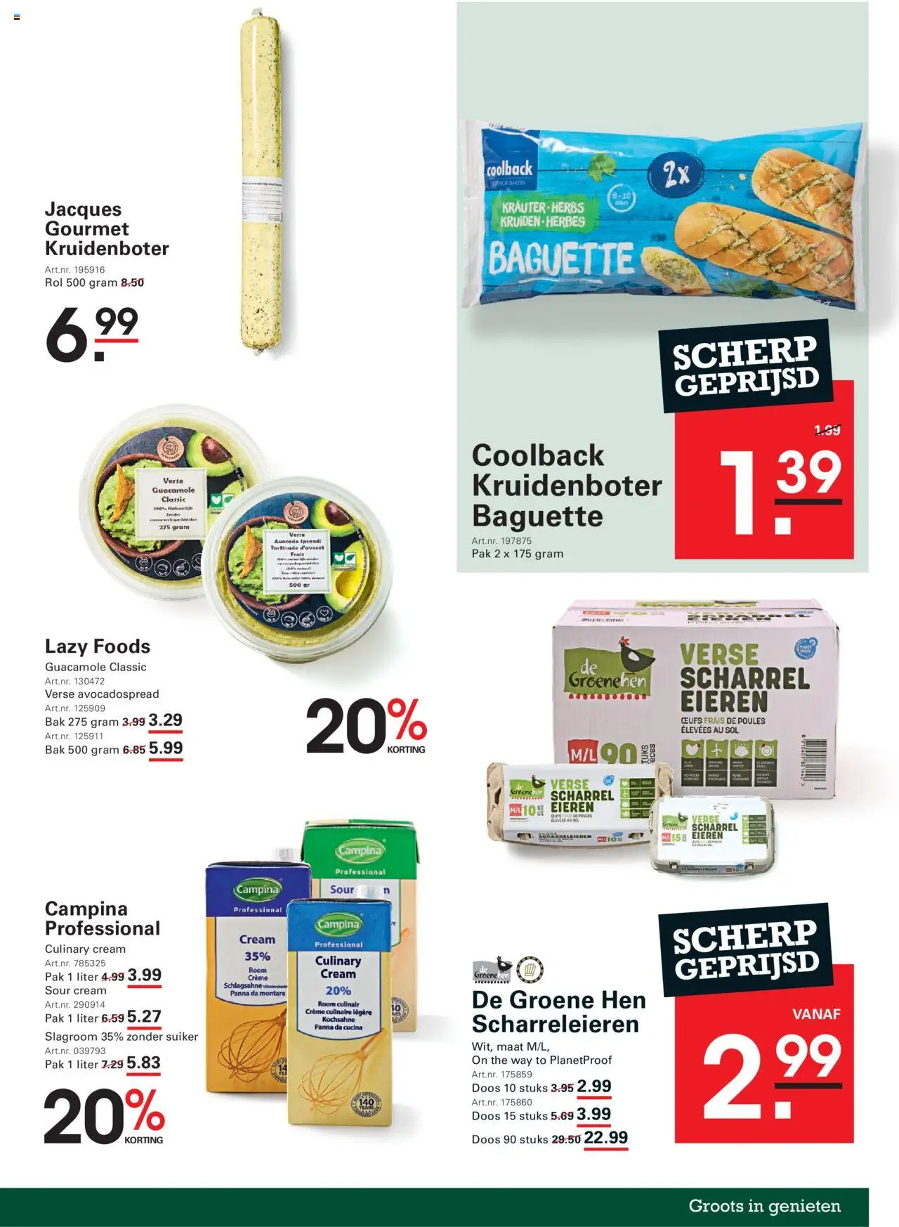  | Pagina: 13 | Producten: Avocado, Eieren, Baguette, Crème