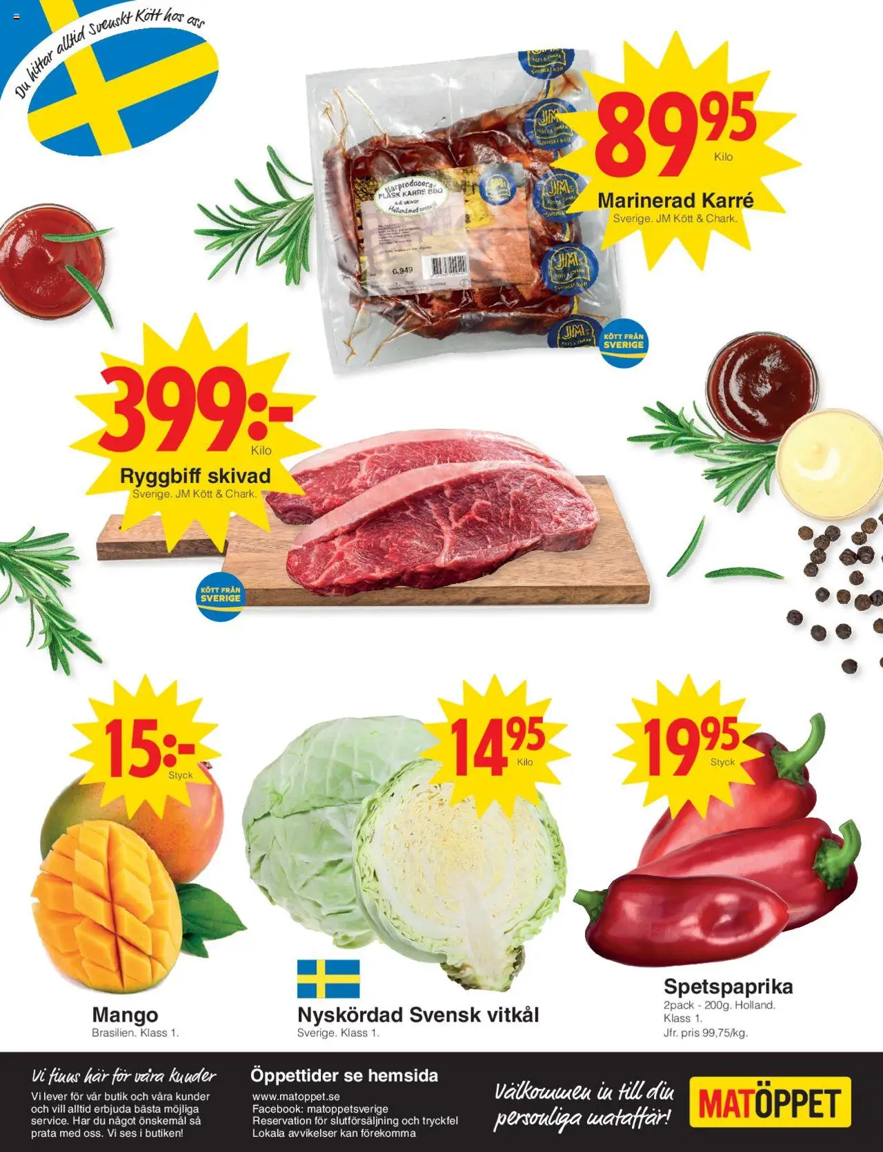 Matöppet reklamblad aktuell från 18.08.2025 | Sida: 4 | Produkter: Vitkål, Mango