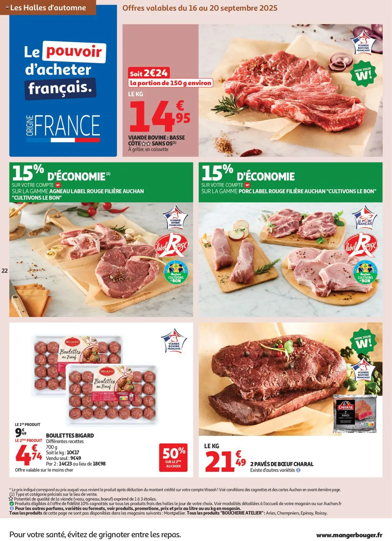  | Page: 22 | Produits: Agneau, Viande, Porc, Basse côte