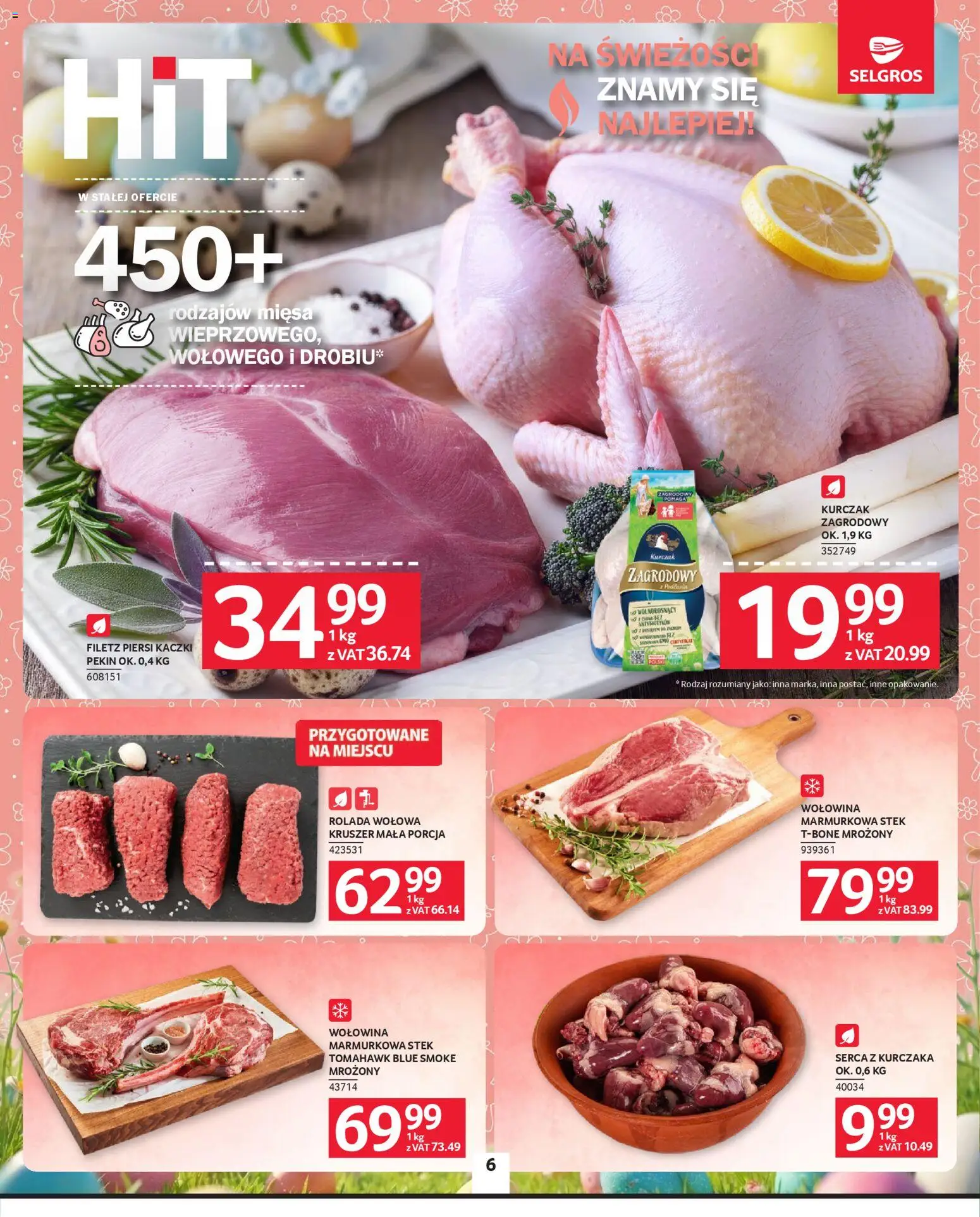 Selgros cash&carry gazetka od 19.03.2026 | Strona: 6 | Produkty: Kurczak, Piersi, Rolada, Wołowina