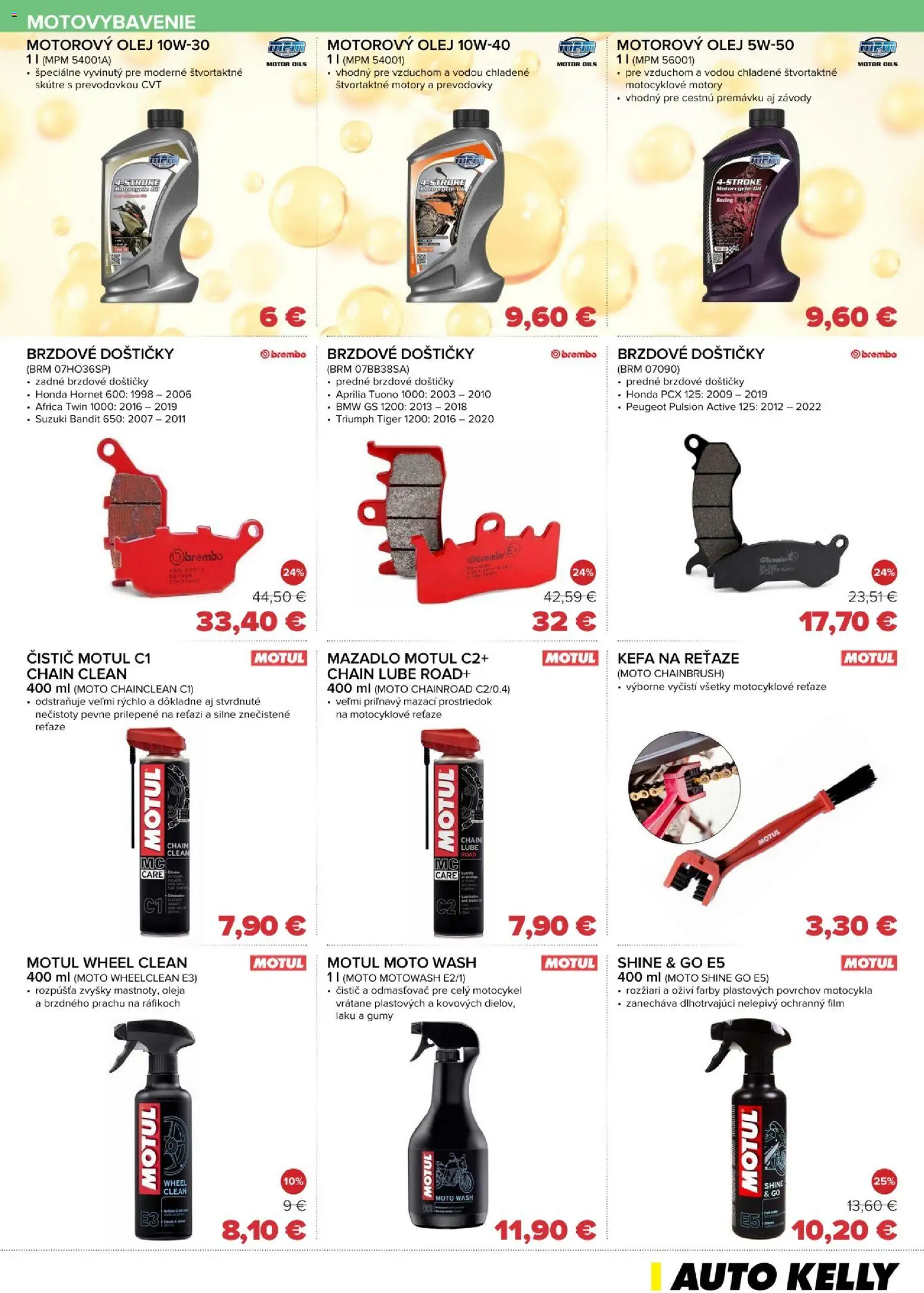 Nové Auto Kelly akcie – leták je platný od 31.03.2026 | Strana: 7 | Produkty: Olej, Kefa