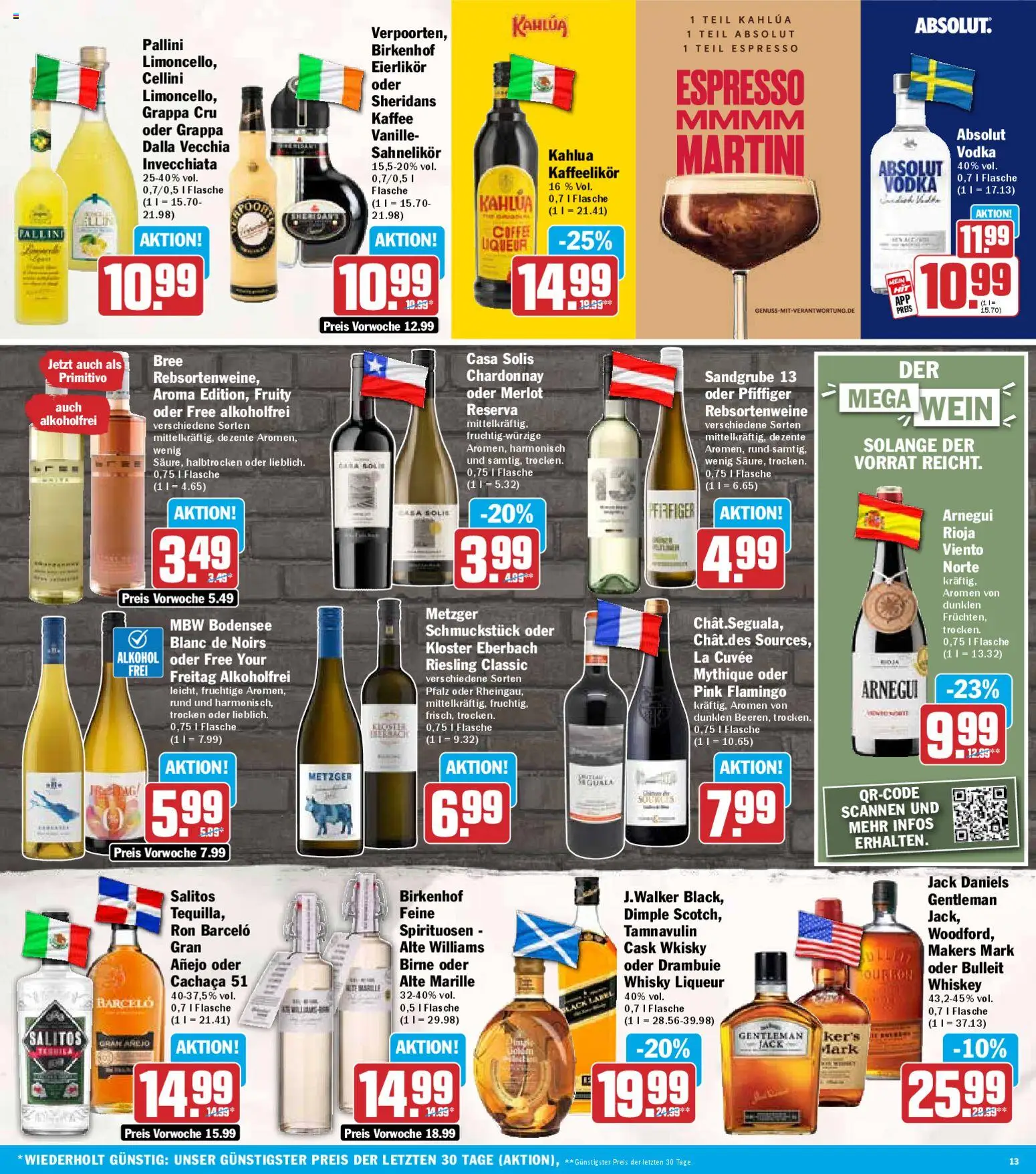 HIT Prospekt 	 – gültig ab 03.11.2025 | Seite: 13 | Produkte: Kaffee, Bree, Vodka, Whiskey