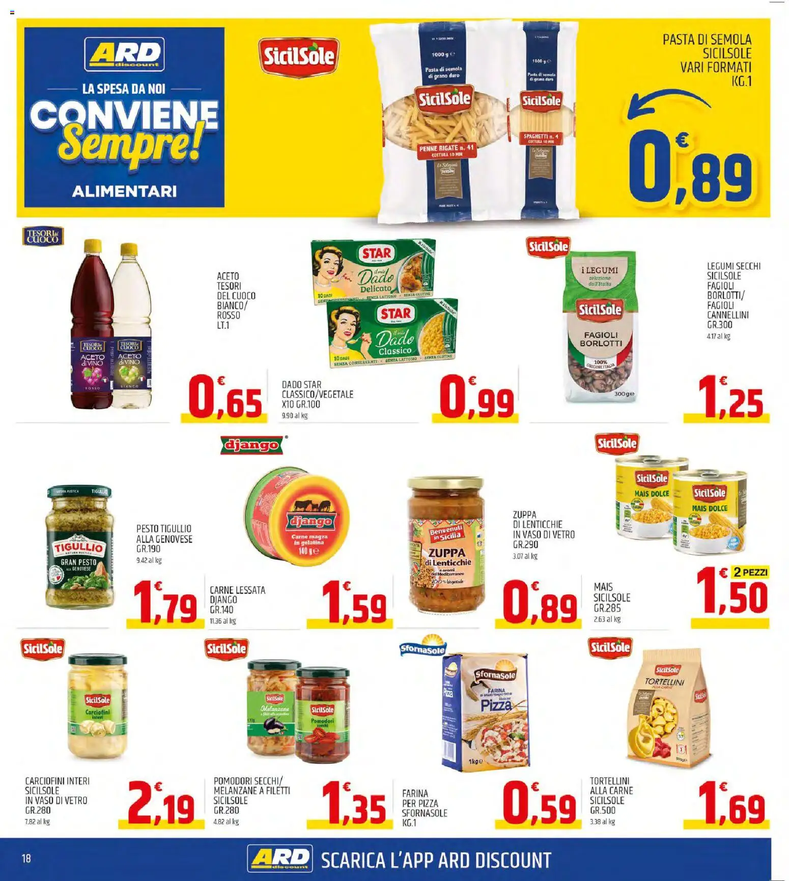 Volantino ARD Discount del 03.11.2025 | Pagina: 18 | Prodotti: Legumi, Pizza, Lenticchie, Aceto