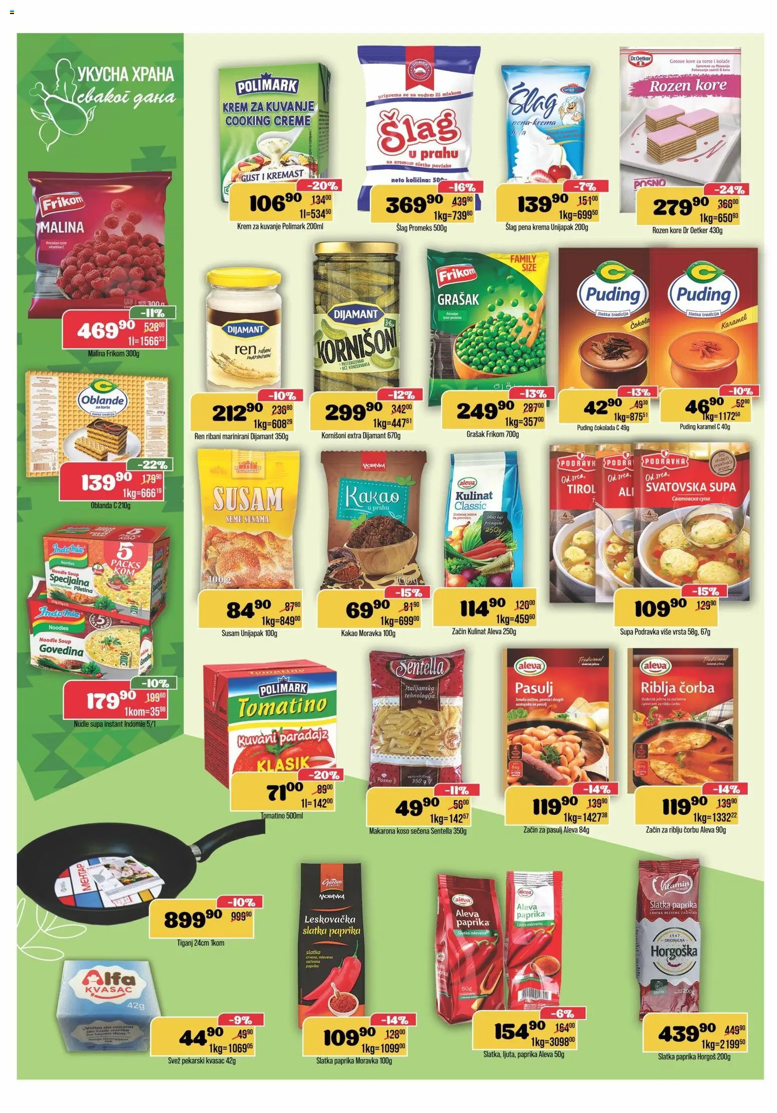 Europrom katalog - važi od 17.12.2025 | Strana: 6 | Proizvode: Kvasac, Puding, Podravka, Nudle