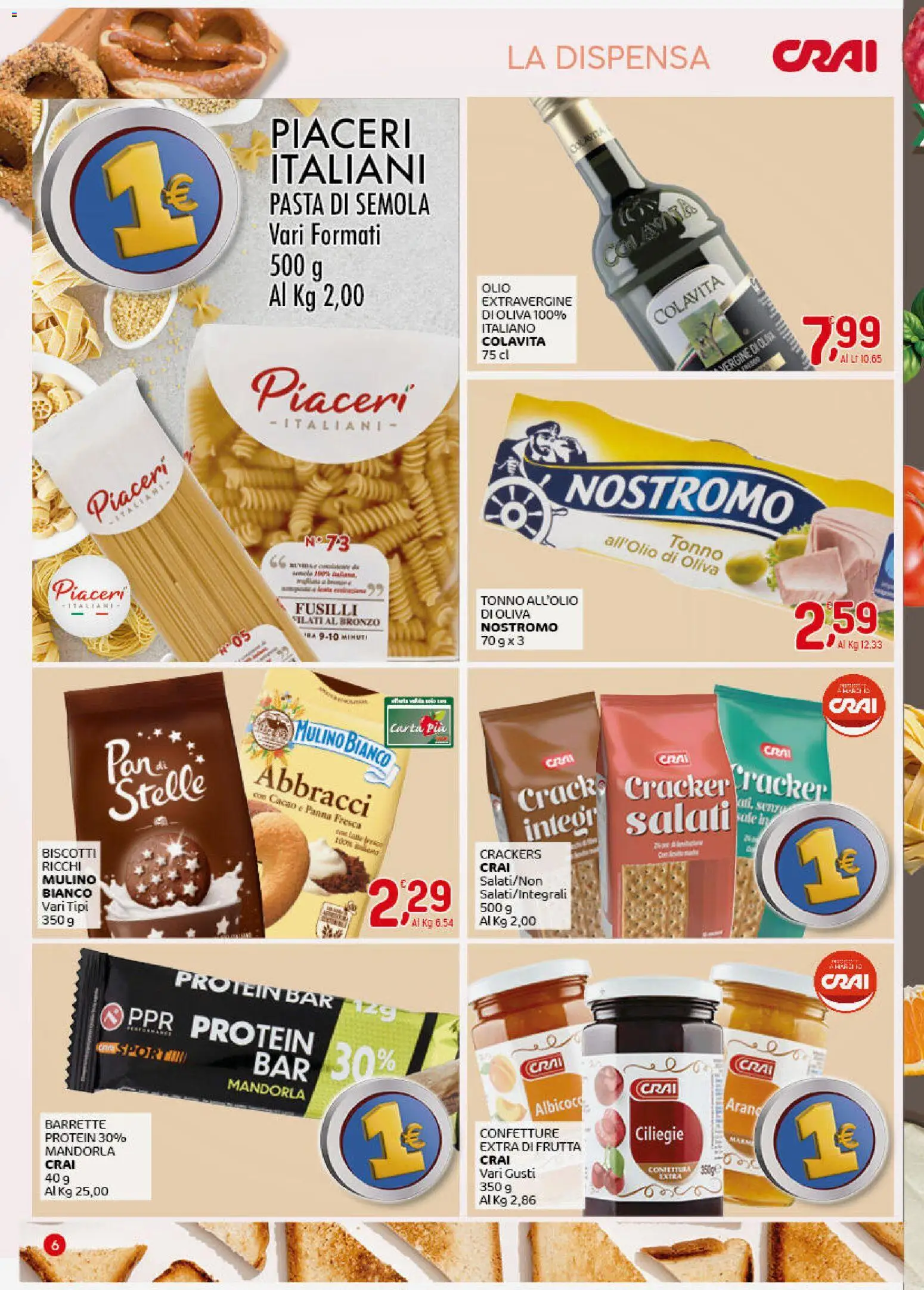 Volantino CRAI del 19.02.2026 | Pagina: 6 | Prodotti: Panna, Frutta, Tonno, Fusilli
