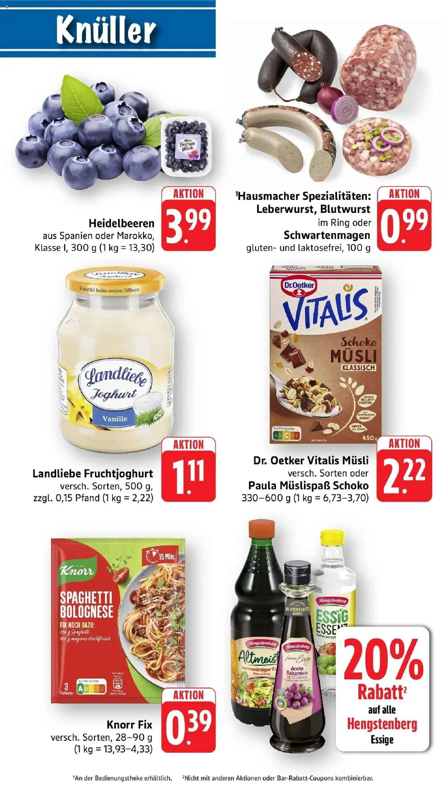 Angebote – gültig ab 16.03.2026 | Seite: 10 | Produkte: Musli, Joghurt, Essig, Hackfleisch