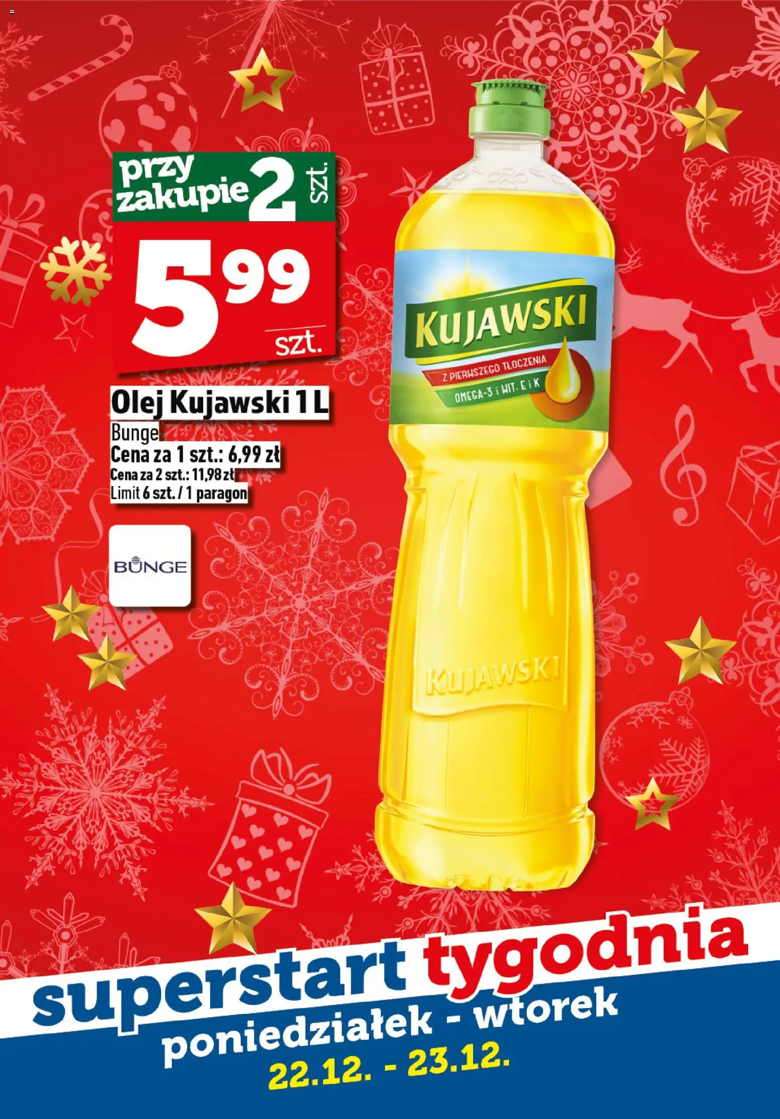 Topaz Gazetka - Superstart tygodnia od 22.12.2025 | Strona: 4 | Produkty: Olej kujawski, Olej