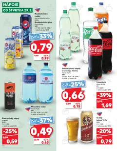 Kaufland leták platný od 29.01.2026 | Strana: 50 | Produkty: Pivo, Sprite, Voda, Minerálna voda
