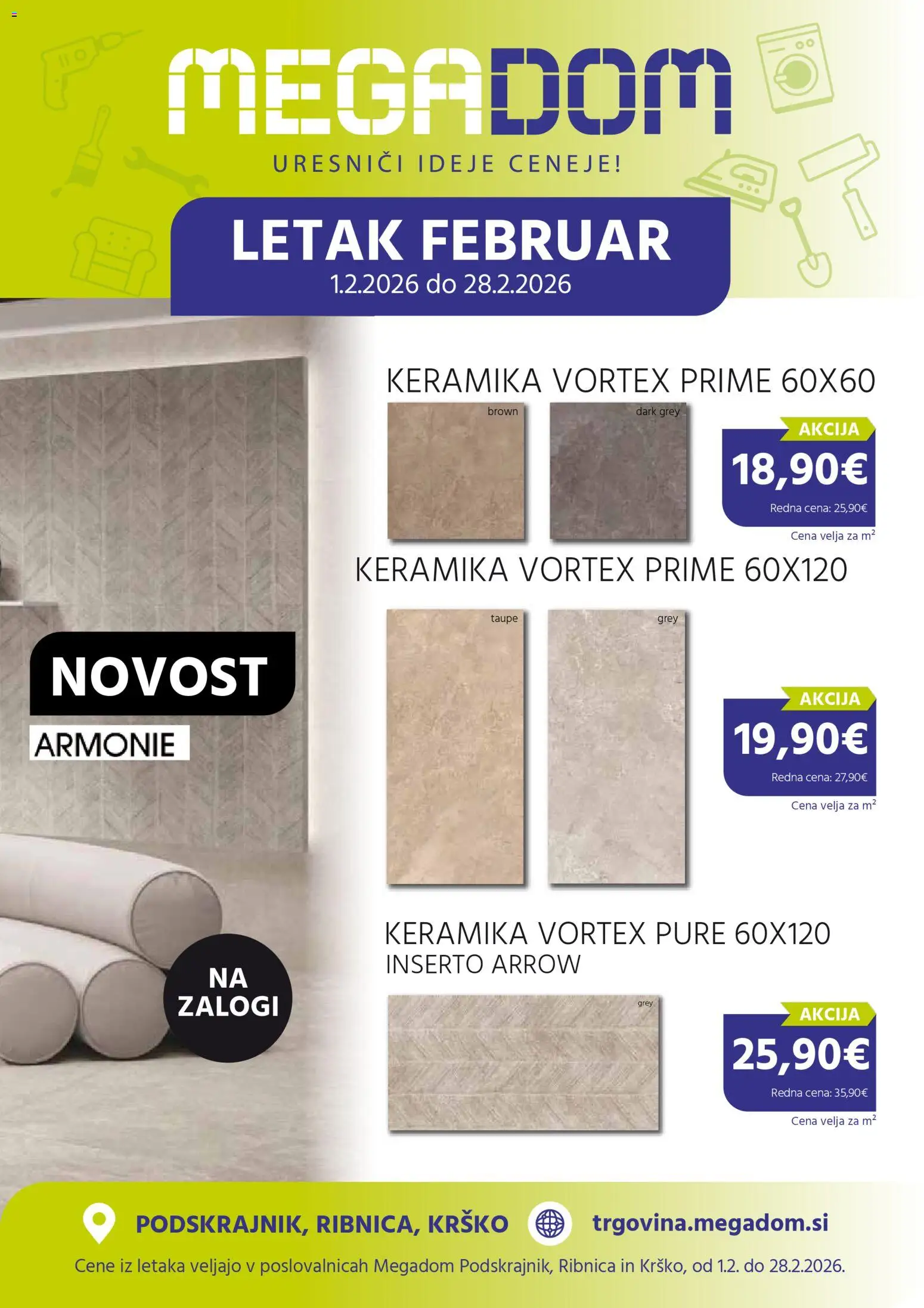 Novi Megadom katalog ponudbe – veljaven od 01.02.2026 | Stran: 1
