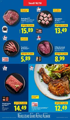 LIDL - Prévisualisation de Viande hachée pur bœuf, Viande hachée pur bœuf (2), 1 kg, 100% muscles 5% Mat. Gr. valide à partir de 16.10.2025 | Page: 7
