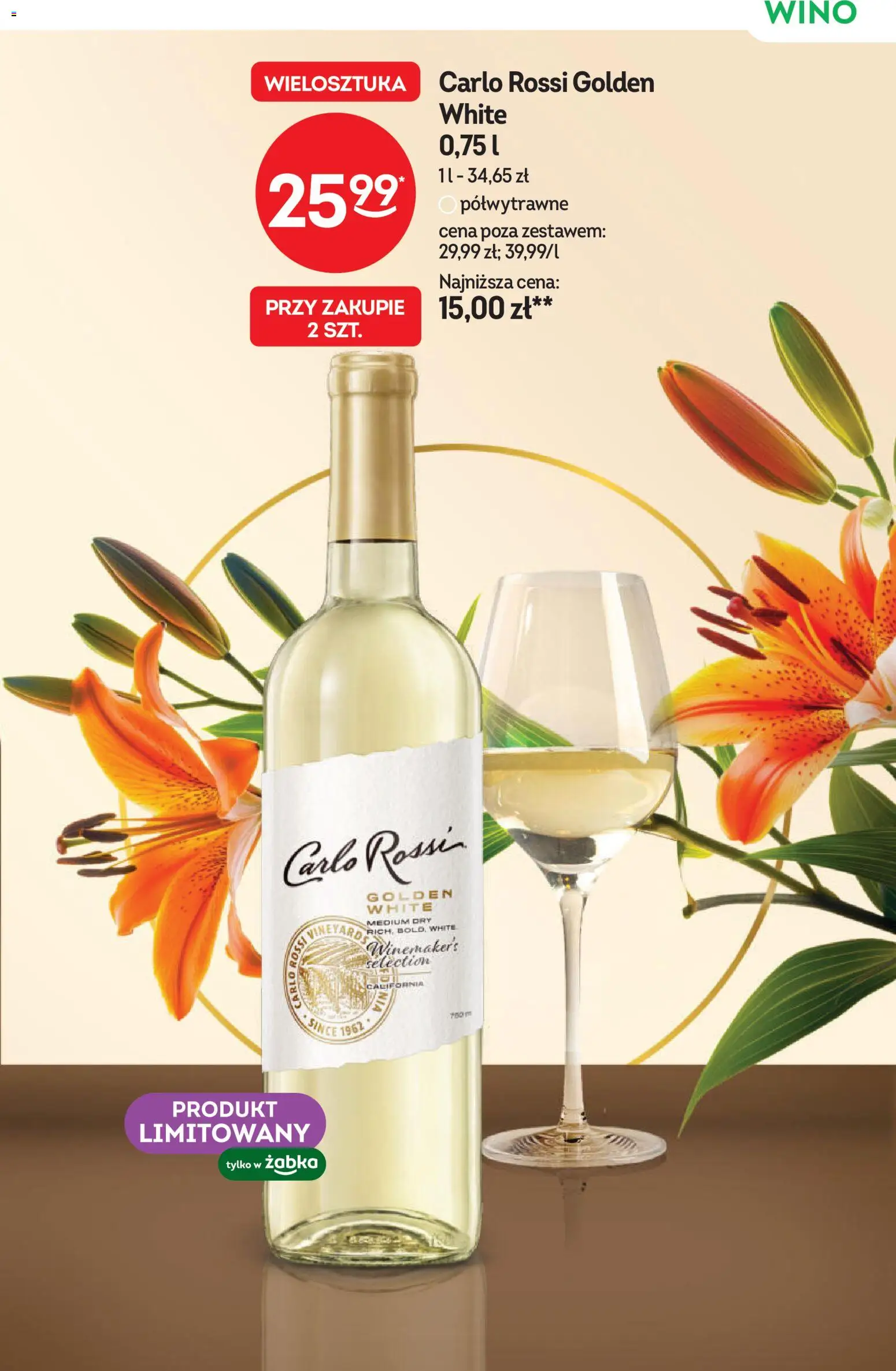 Żabka gazetka - Katalog win od 01.04.2026 | Strona: 17 | Produkty: Wino, Carlo Rossi