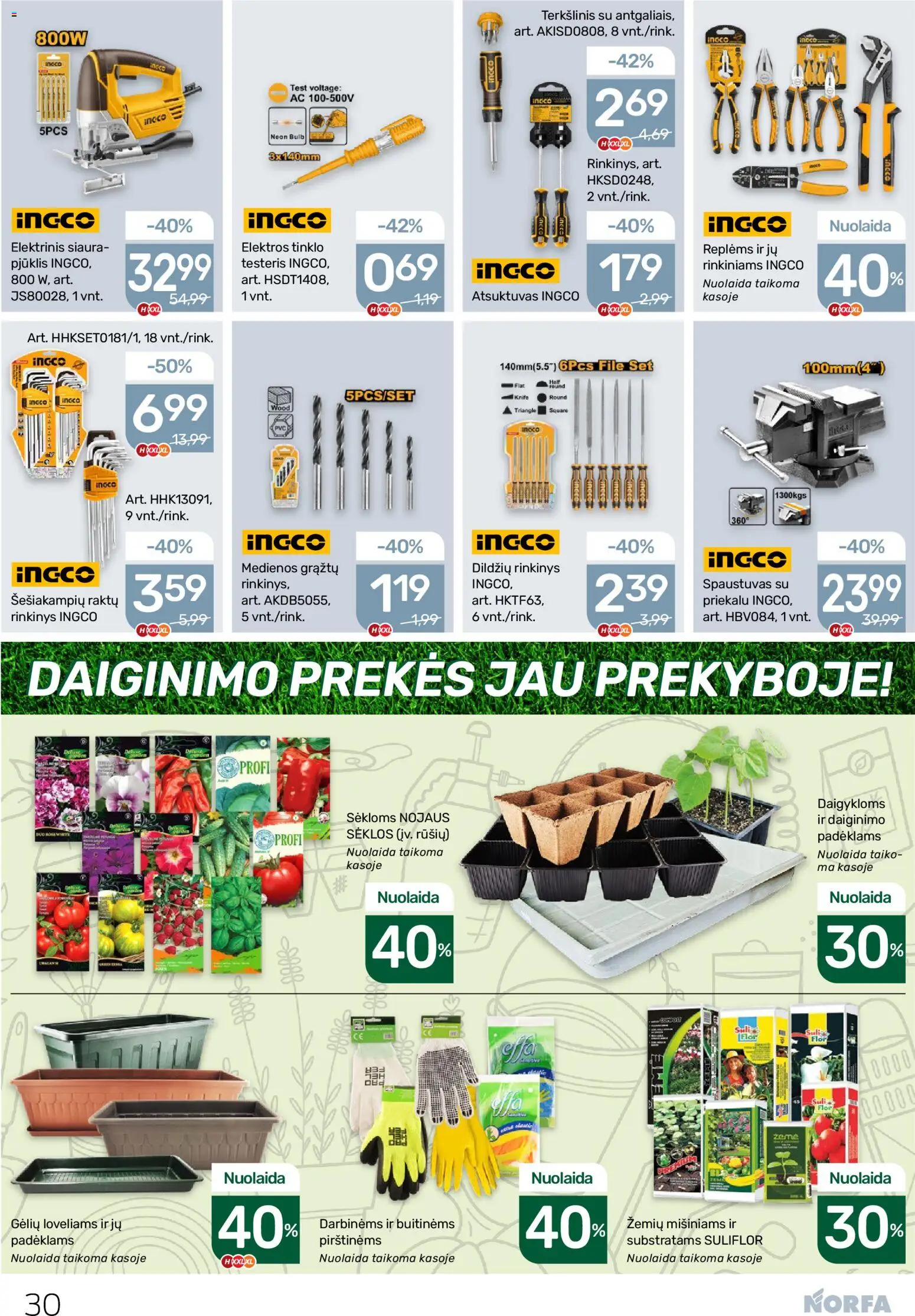 NORFA akcijos nuo 19.02.2026 | Puslapis: 30 | Prekių: Sėklos