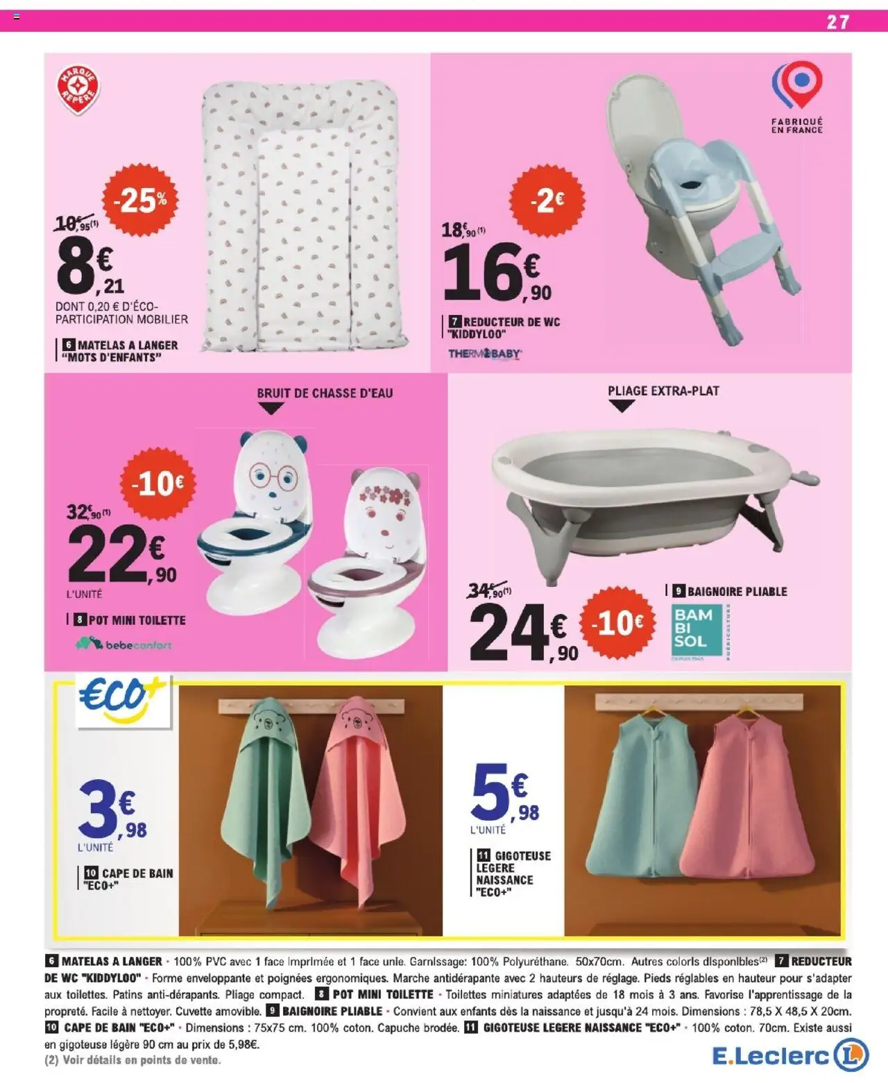  | Page: 27 | Produits: Poignées, Matelas, Toilettes, Baignoire