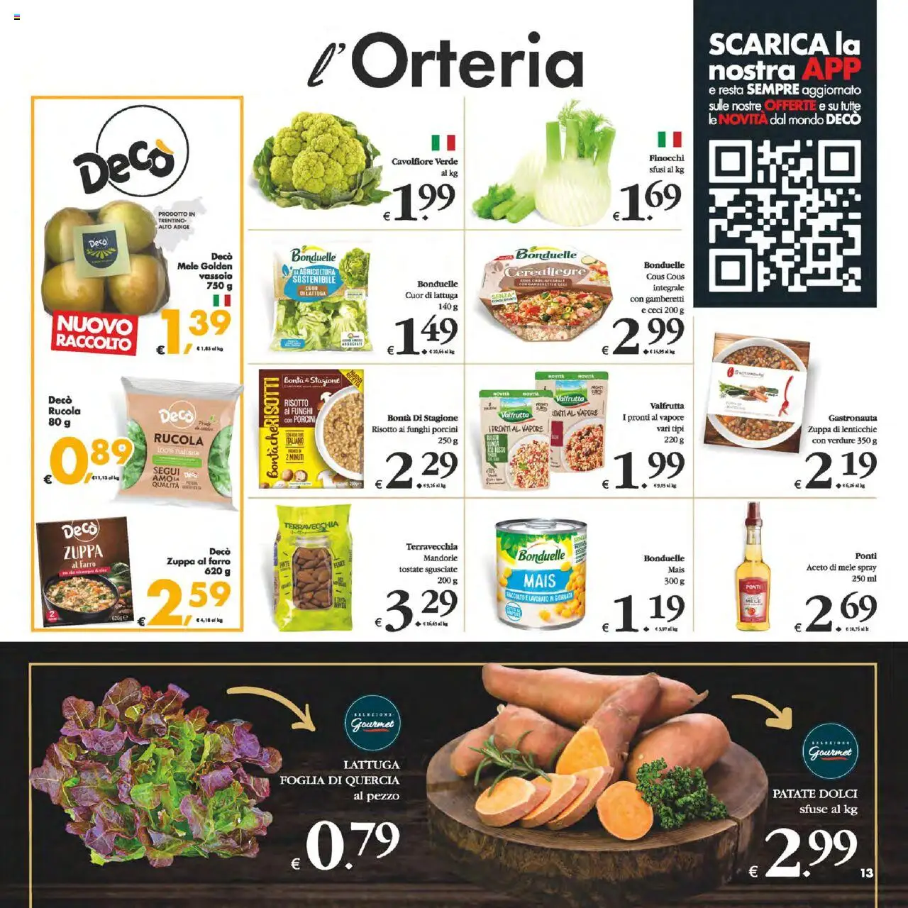 Volantino Decò del 03.10.2025 | Pagina: 13 | Prodotti: Mele, Aceto di mele, Aceto, Finocchi