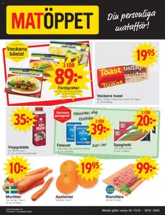 Matöppet - erbjudanden - Förhandsvisning av reklamblad från butik Matöppet aktuell från 13.10.2025