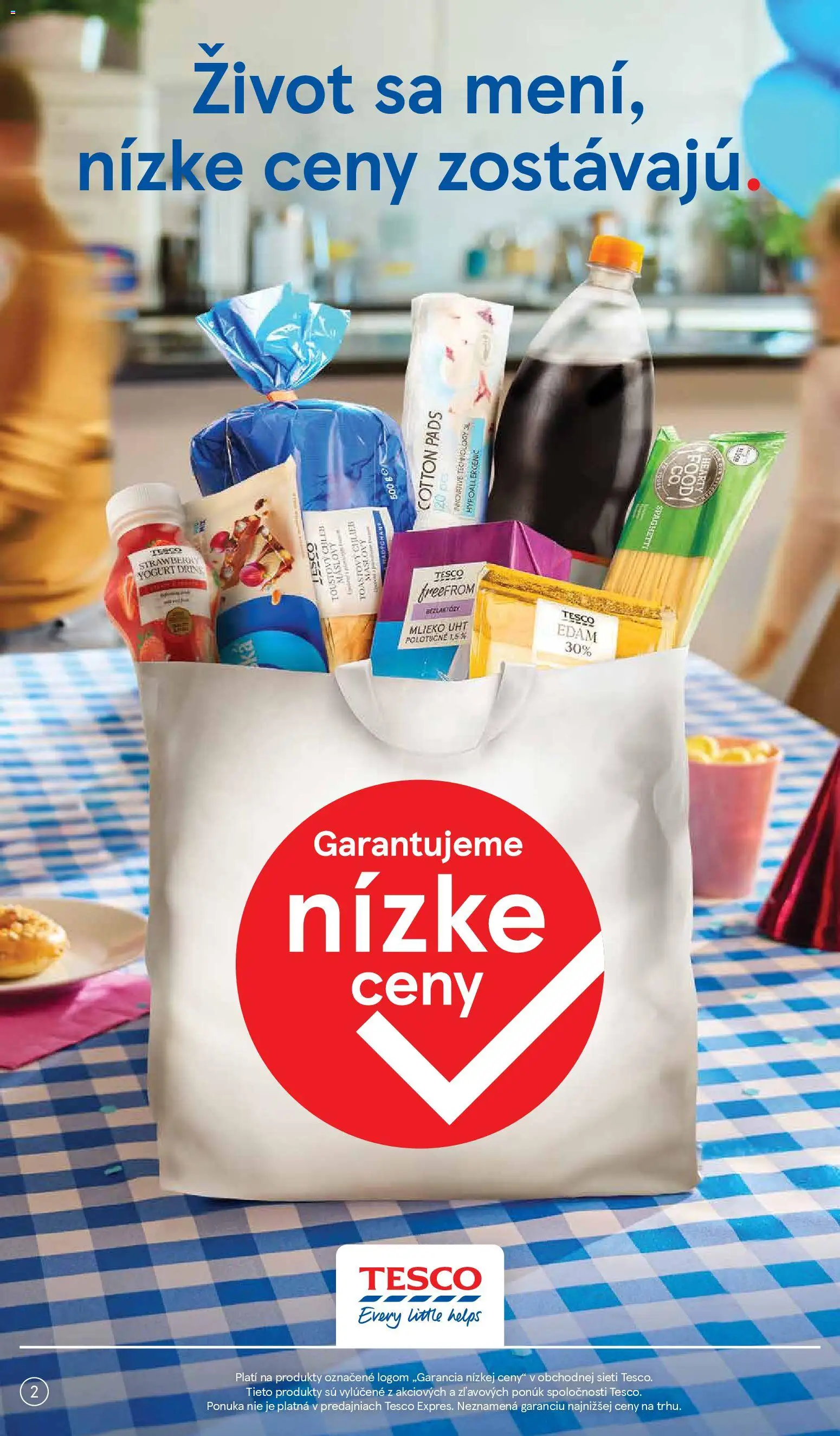 Nové Tesco akcie – leták je platný od 21.01.2026 | Strana: 2 | Produkty: Mlieko, Chlieb