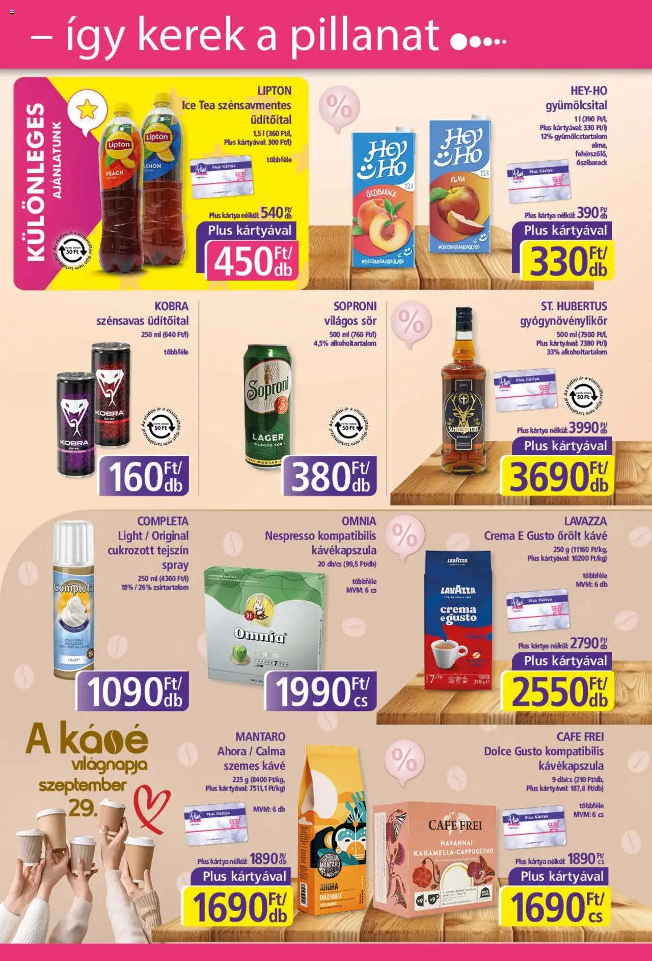 Plus Market akciós ujság - amely érvényes a következő dátumtól: 18.09.2025 | Oldal: 11 | Termékek: Őszibarack, Kávékapszula, Alma, Őrölt kávé