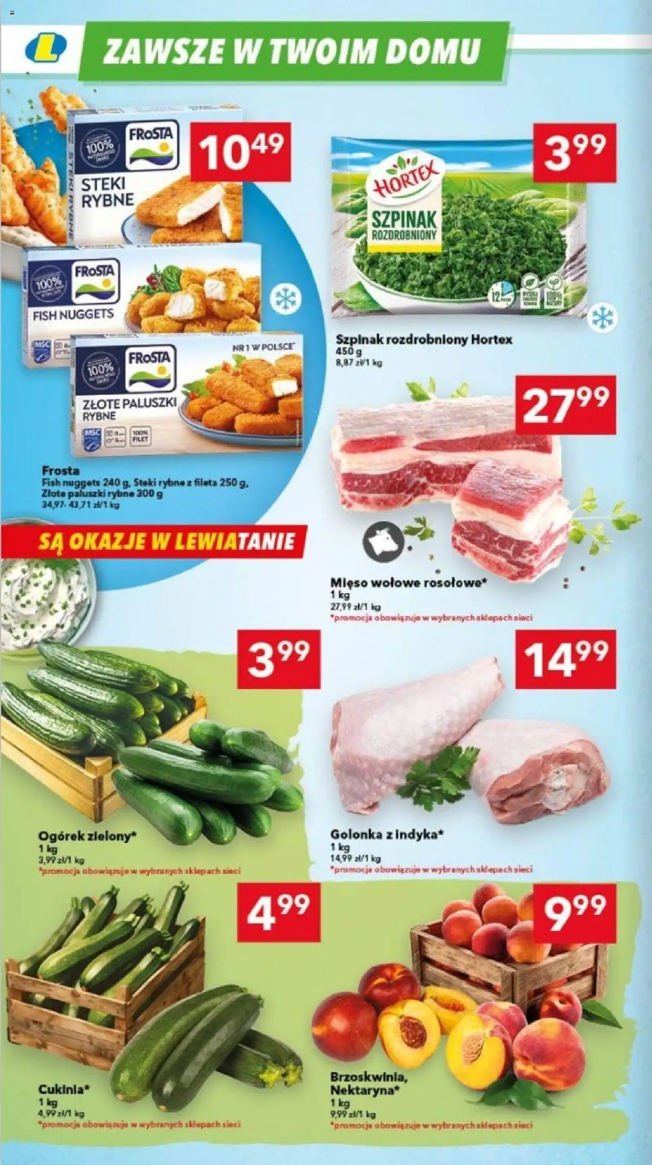 Lewiatan gazetka - Bydgoszcz od 17.06.2025 | Strona: 4 | Produkty: Mięso, Cukinia, Szpinak, Nuggets