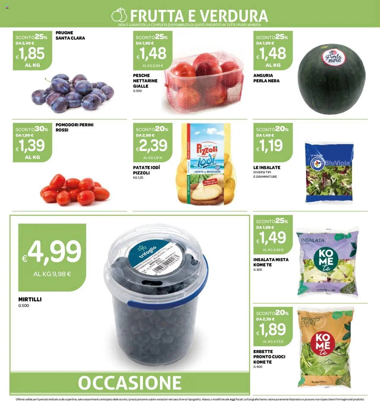 Volantino Ekom del 12.08.2025 | Pagina: 6 | Prodotti: Insalata, Frutta, Pomodori, Anguria