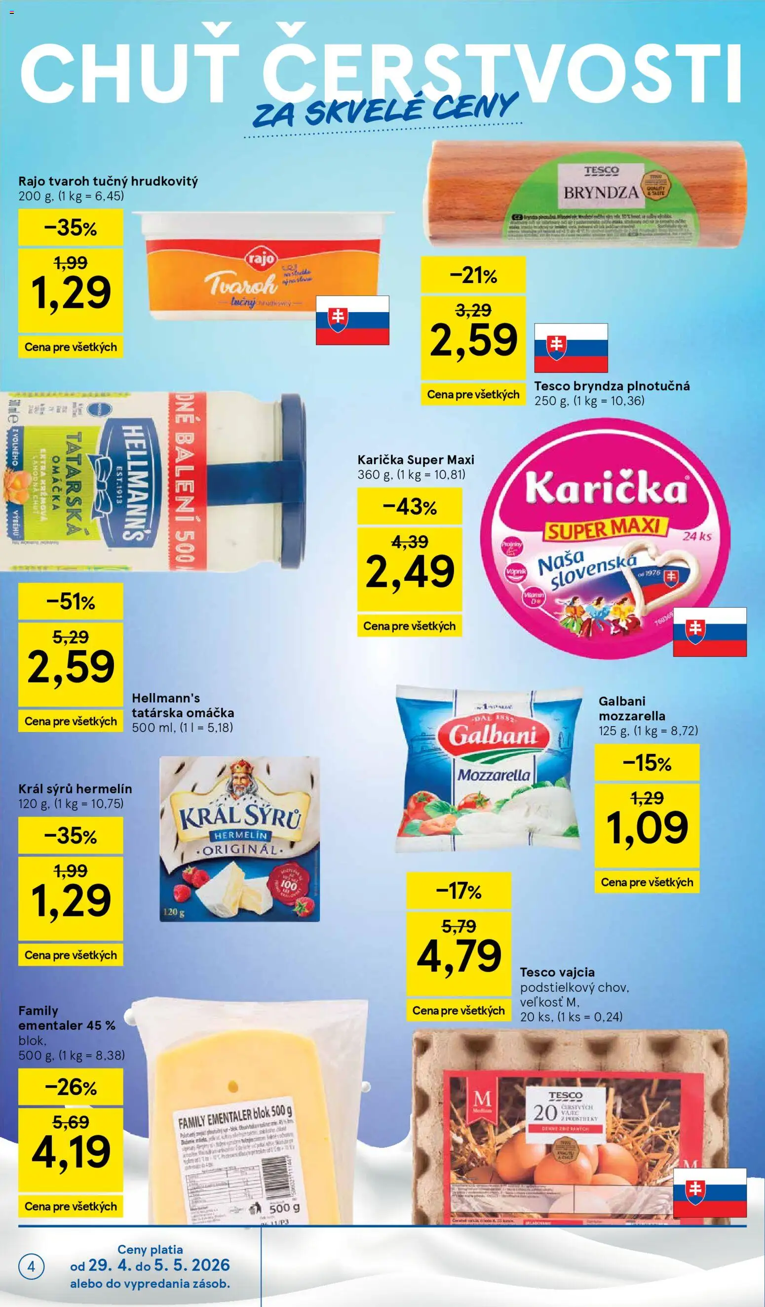 Tesco Hypermarket - leták od 29.04.2026 » Pozrite si limitované zľavy a ušetrite ešte dnes! | Slovensko