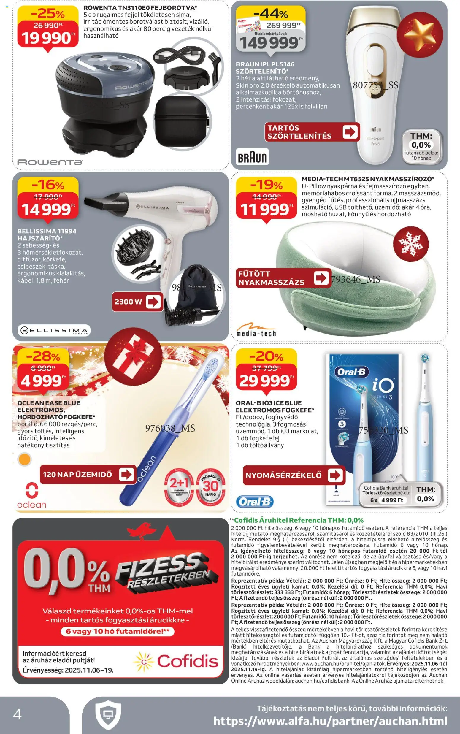 Auchan akciós ujság - amely érvényes a következő dátumtól: 06.11.2025 | Oldal: 4 | Termékek: Szőlő, Croissant, Kábel, USB