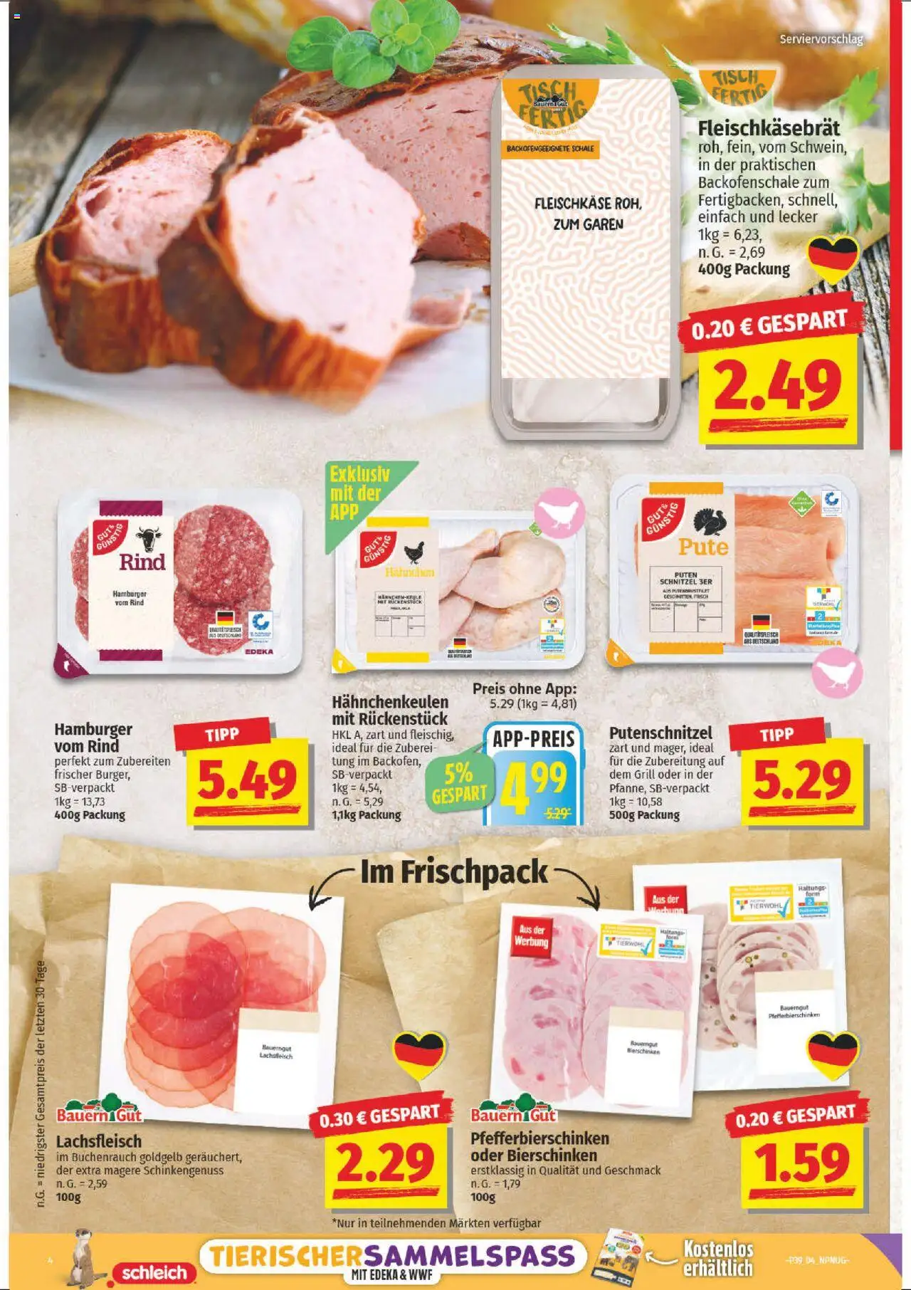 NP Discount Prospekt 	 – gültig ab 22.09.2025 | Seite: 4 | Produkte: Grill, Tisch, Schnitzel, Bauerngut