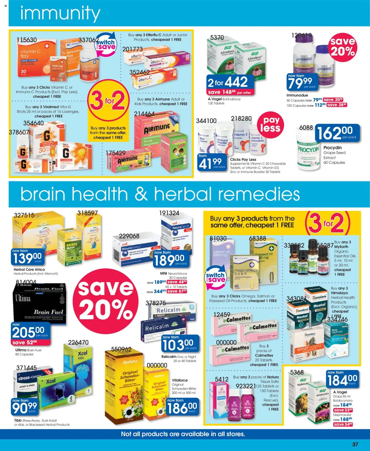 New Clicks catalogue – valid from 25.03.2026 | Page: 37 | Products: Oil, Switch, Lozenges, Supplements