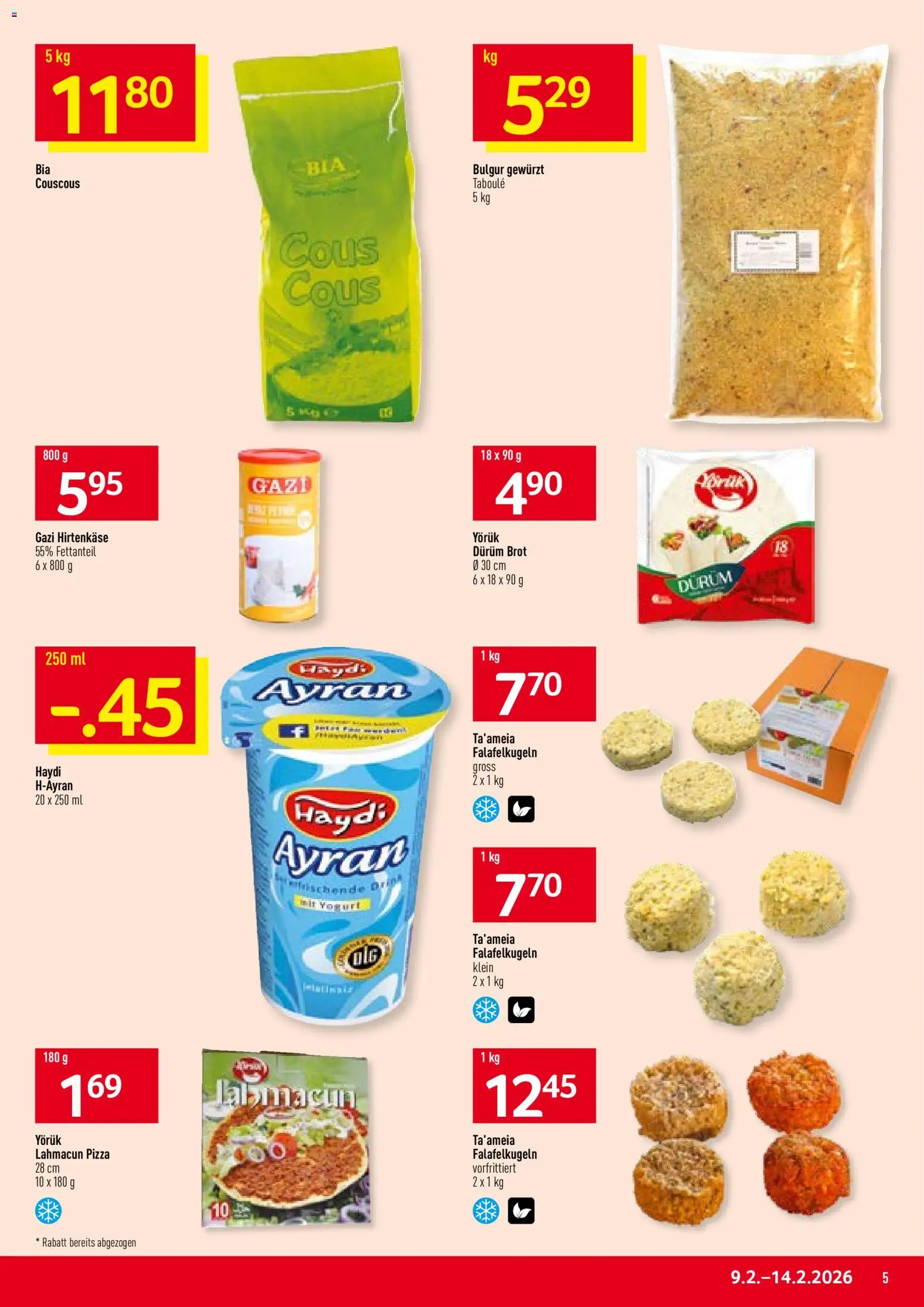 Prodega Aktionen – gültig ab 09.02.2026 | Seite: 5 | Produkte: Brot, Pizza