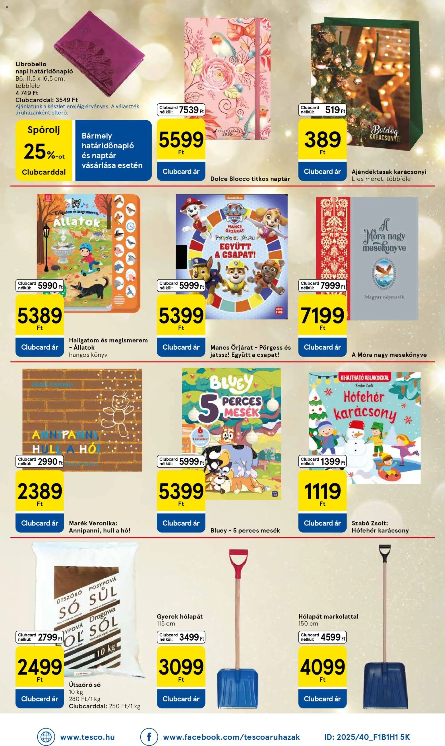 Tesco akciós ujság - amely érvényes a következő dátumtól: 27.11.2025 | Oldal: 38 | Termékek: Só