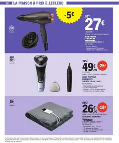 E.Leclerc - Prévisualisation de COUVERTURE CHAUFFANTE, Couverture chauffante Tristar, dimensions 160 x 130 cm, 10 réglages de chaleur, panneau de contrôle amovible, lavable en machine. valide à partir de 21.10.2025 | Page: 12