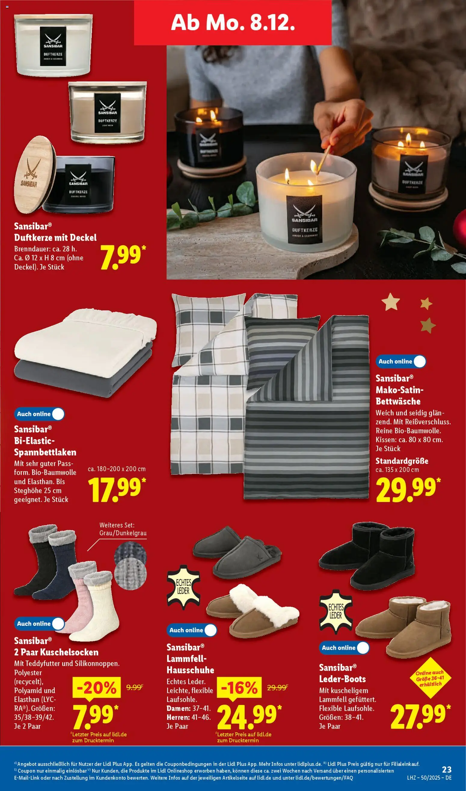 Lidl Prospekt Grimma – gültig ab 08.12.2025 | Seite: 39 | Produkte: Kissen, Bettwäsche, Hausschuhe