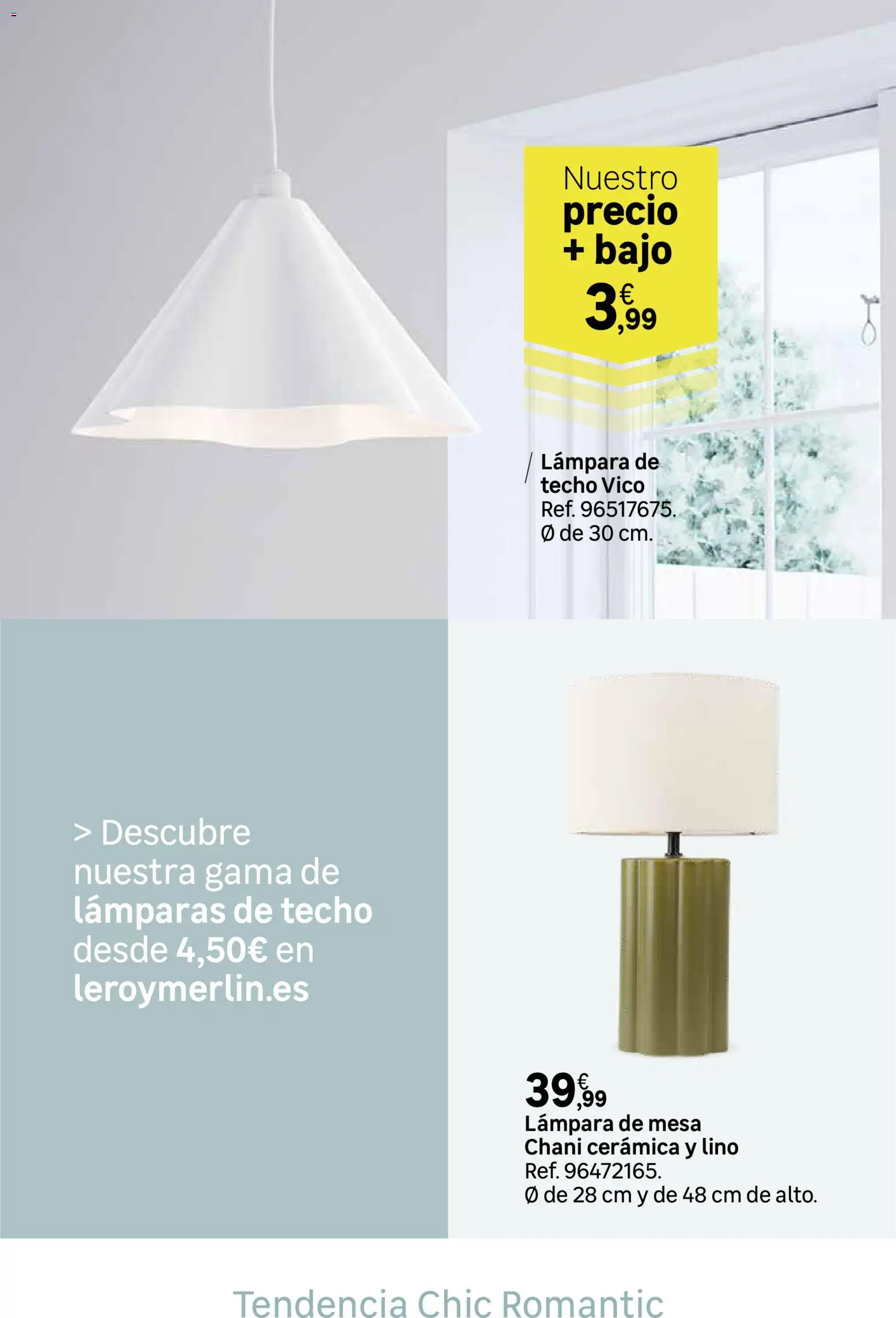 Leroy Merlin catálogo Decoración │ válido desde el 12.03.2026 | Página: 49 | Productos: Lámpara de techo, Mesa, Απορρυπαντικό ρούχων σε σκόνη, Lámpara