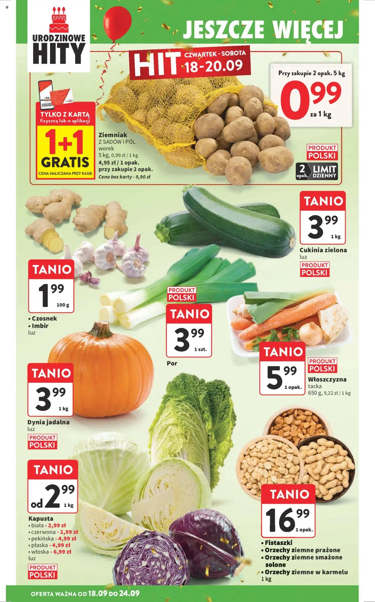 Intermarche Gazetka od 18.09.2025 | Strona: 20 | Produkty: Kapusta, Karta, Dynia, Orzechy