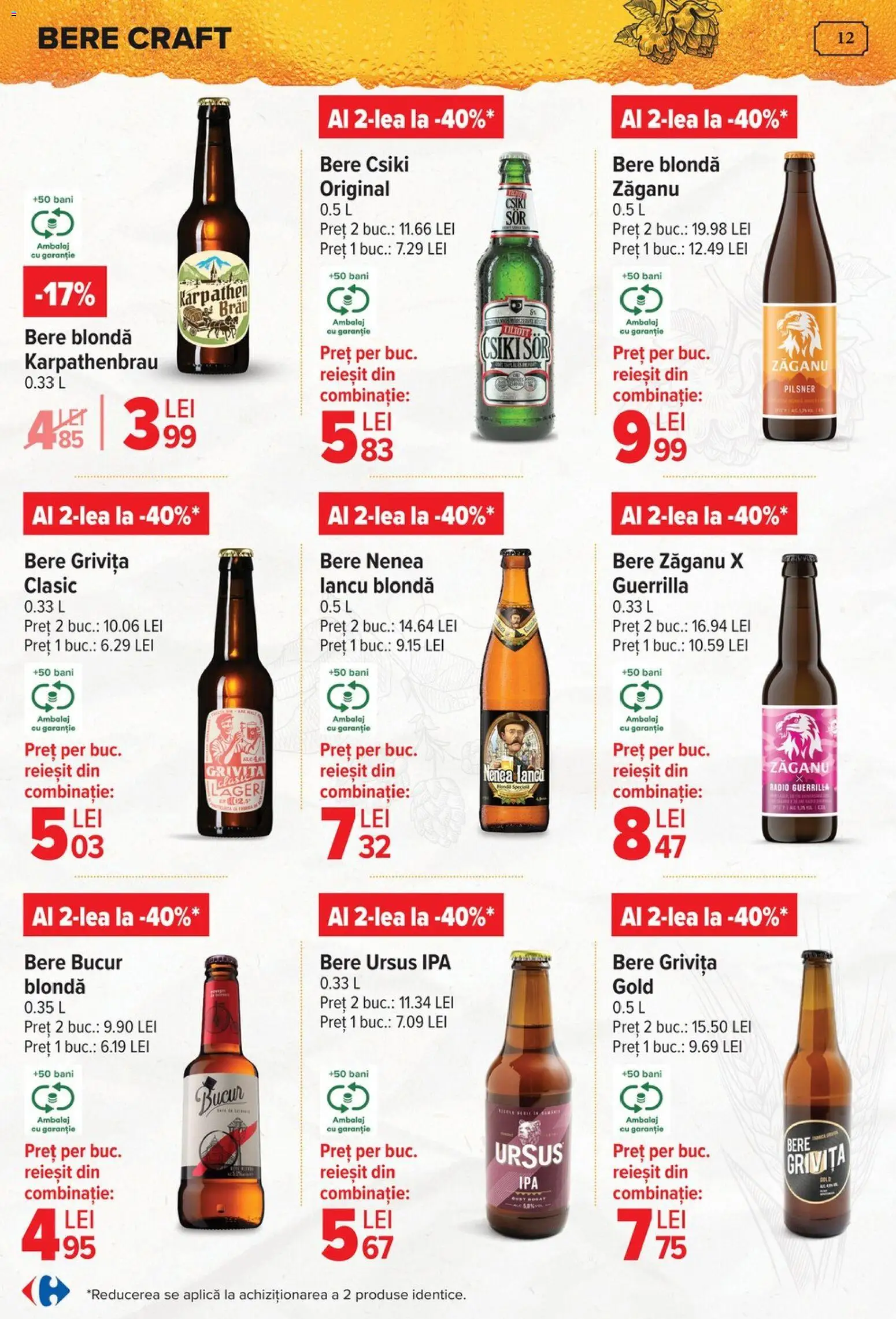 Noul catalog Carrefour – valabil de la 15.04.2026 | Pagină: 12 | Produse: Radio, Bere