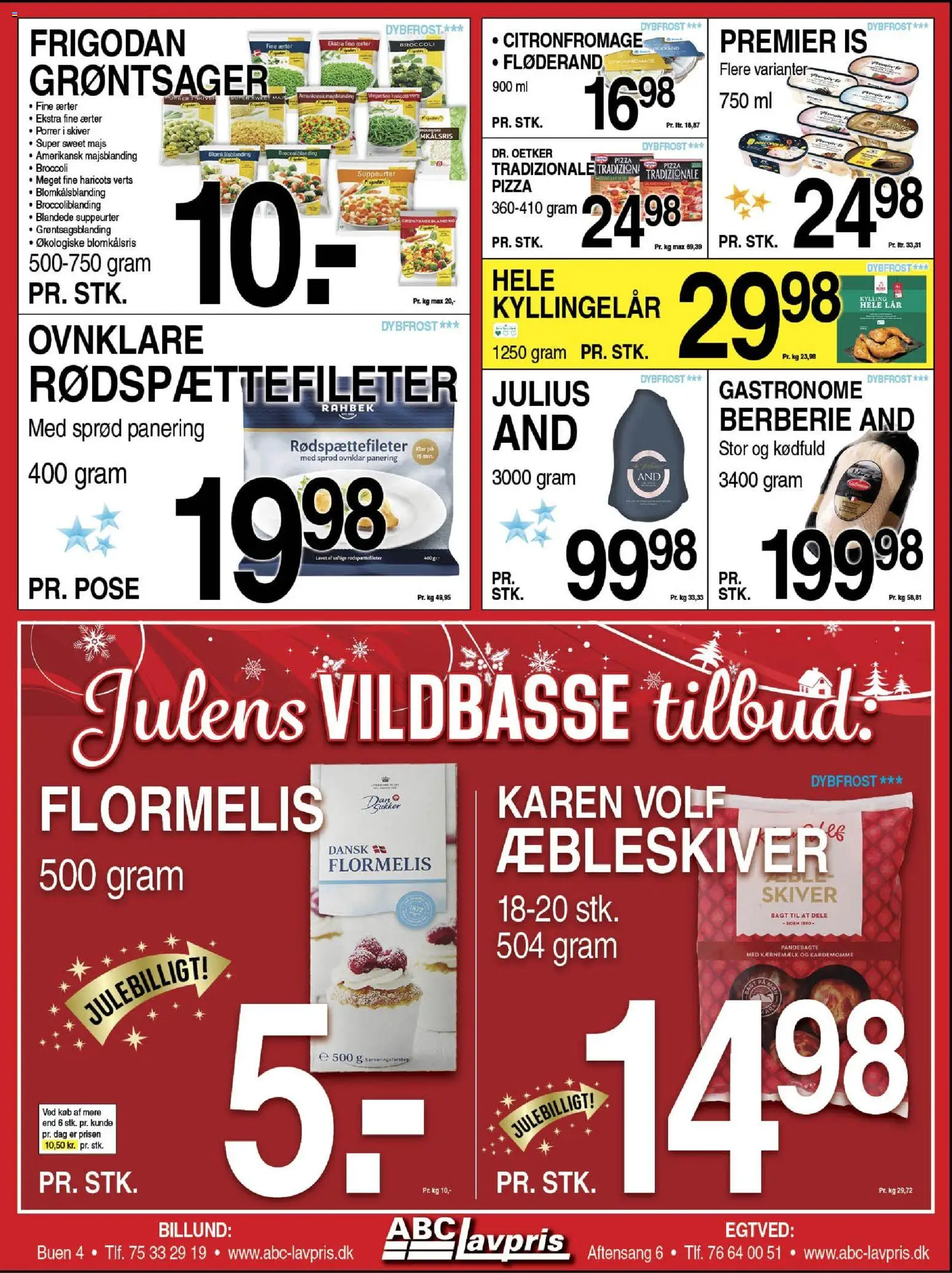 Abc Lavpris tilbudsavis – gyldig fra 10.12.2025 | Side: 5 | Produkter: Pizza, Broccoli, Porrer, Sukker