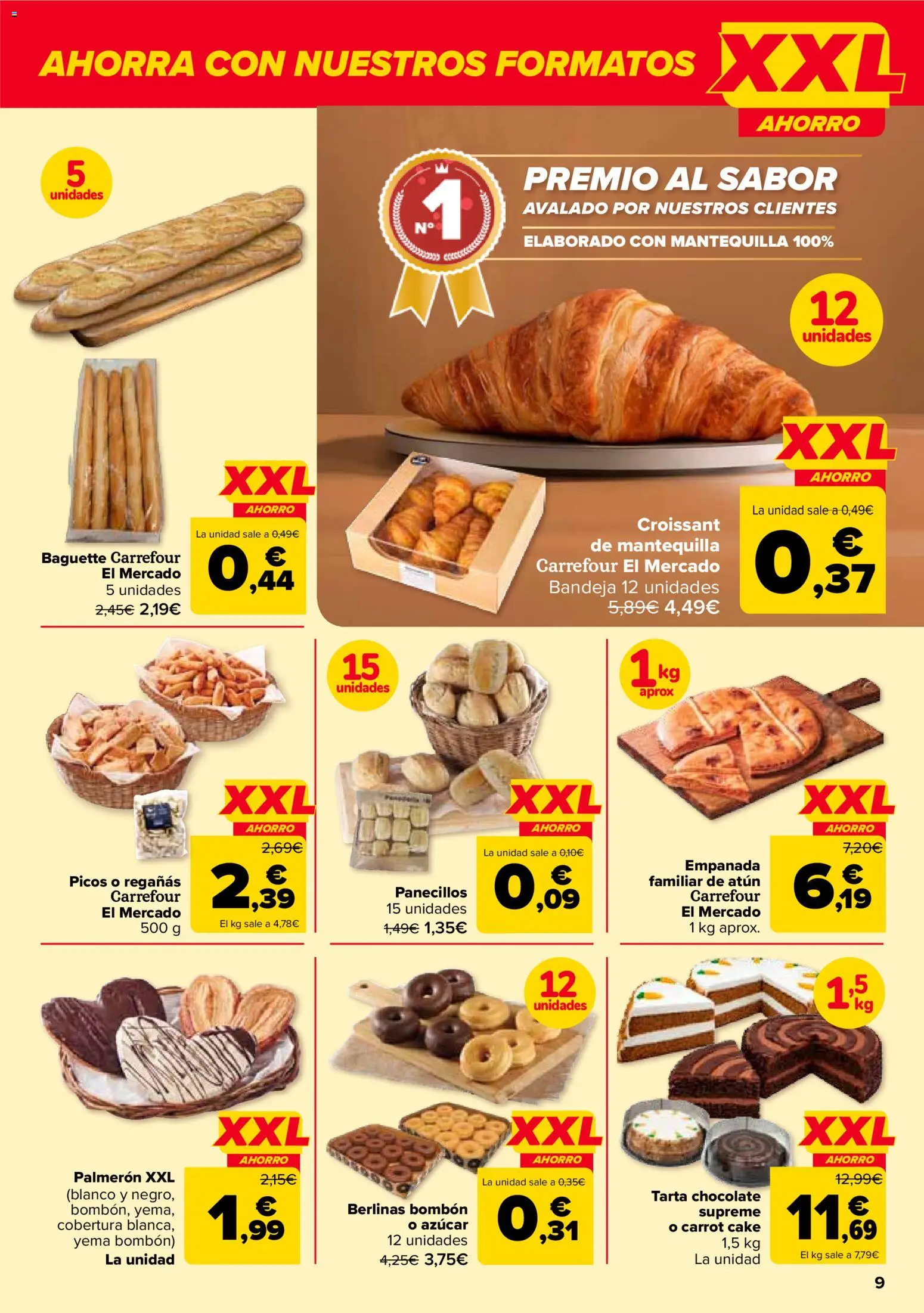 Carrefour folleto │ válido desde el 12.02.2026 | Página: 9 | Productos: Chocolate, Croissant, Συσκευή ροής, Bandeja