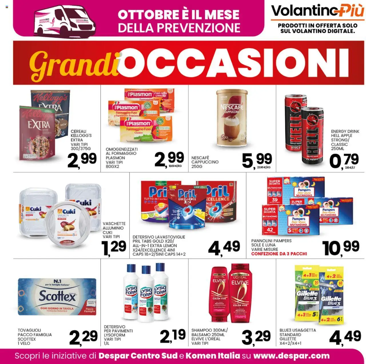 Volantino Interspar del 13.10.2025 | Pagina: 25 | Prodotti: Balsamo, Pannolini, Formaggio, Vaschette